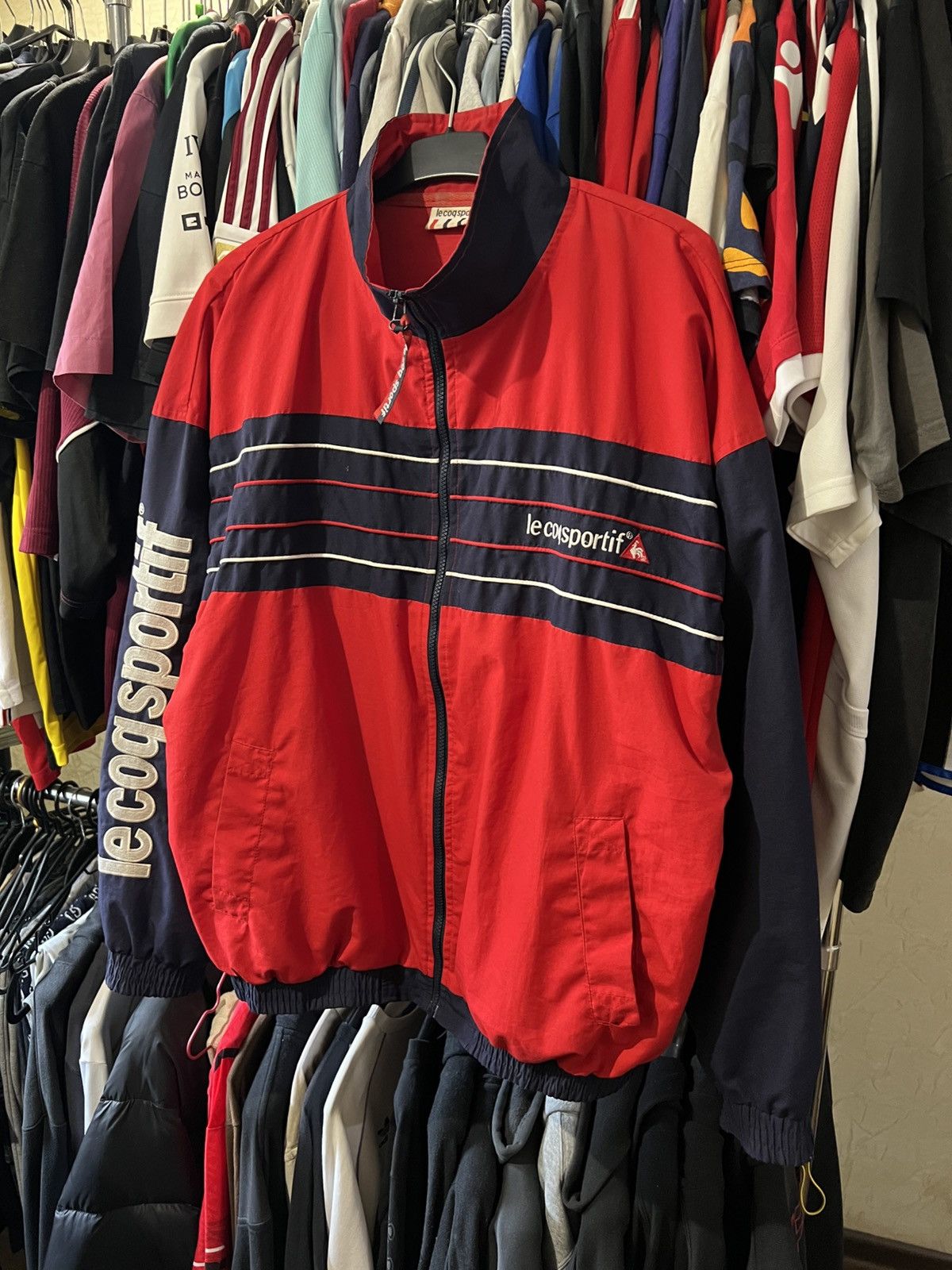 Le Coq Sportif × Vintage VINTAGE LE COQ SPORTIF NEYLON ZIP UP JACKET SIZE XL Y2K Size US XL / EU 56 / 4 - 1 Thumbnail
