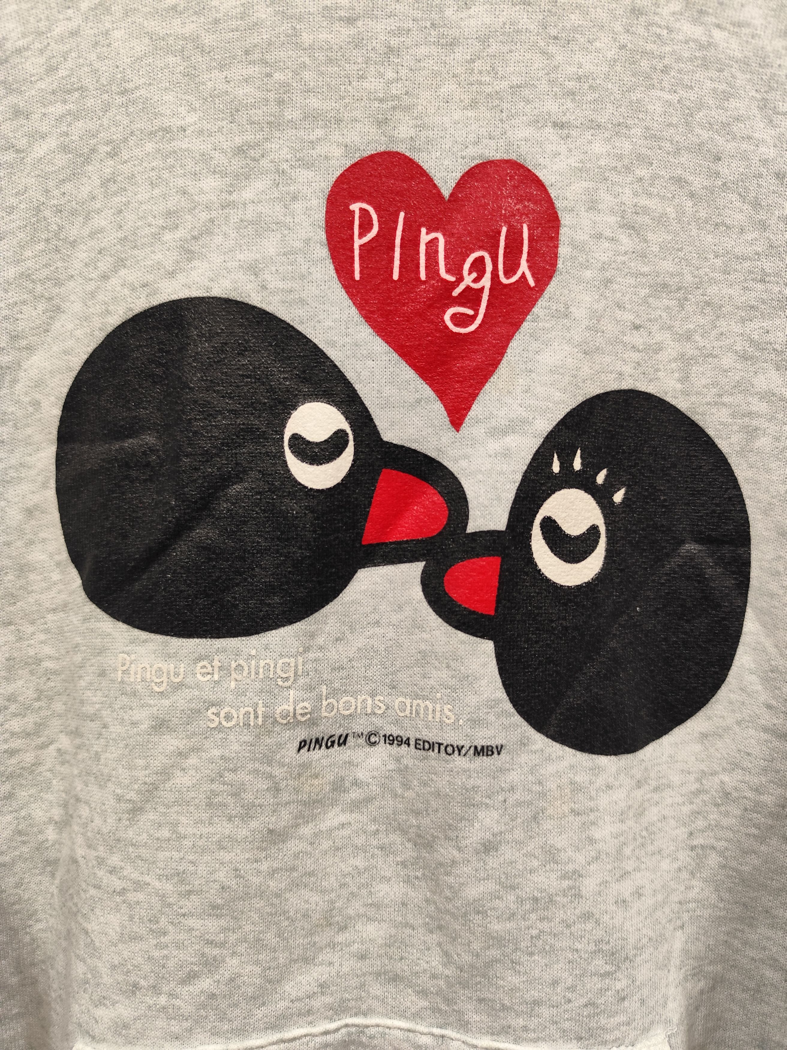 Fruit Of The Loom Vintage 1994 sweatshirt hoodie pingu Size US M / EU 48-50 / 2 - 3 Thumbnail