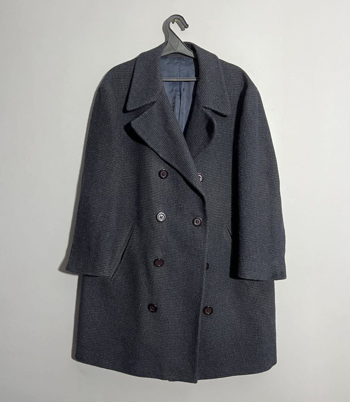 Valentino × Vintage Vintage Valentino Uomo Double-Breasted Wool Coat Jacket Size US L / EU 52-54 / 3 - 5 Thumbnail