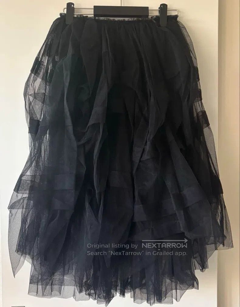 Comme des Garcons Comme Des Garcons size S Black Vintage Tulle Design Skirt Size 23" - 1 Thumbnail