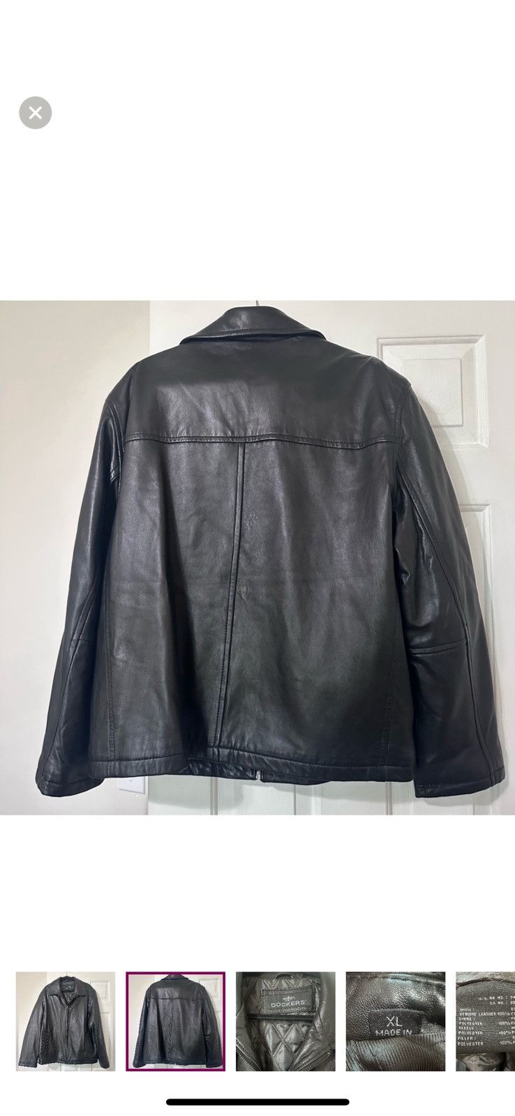 Dockers Vintage Leather Dockers Premium Full Zip Collar Jacket Size US XL / EU 56 / 4 - 2 Thumbnail