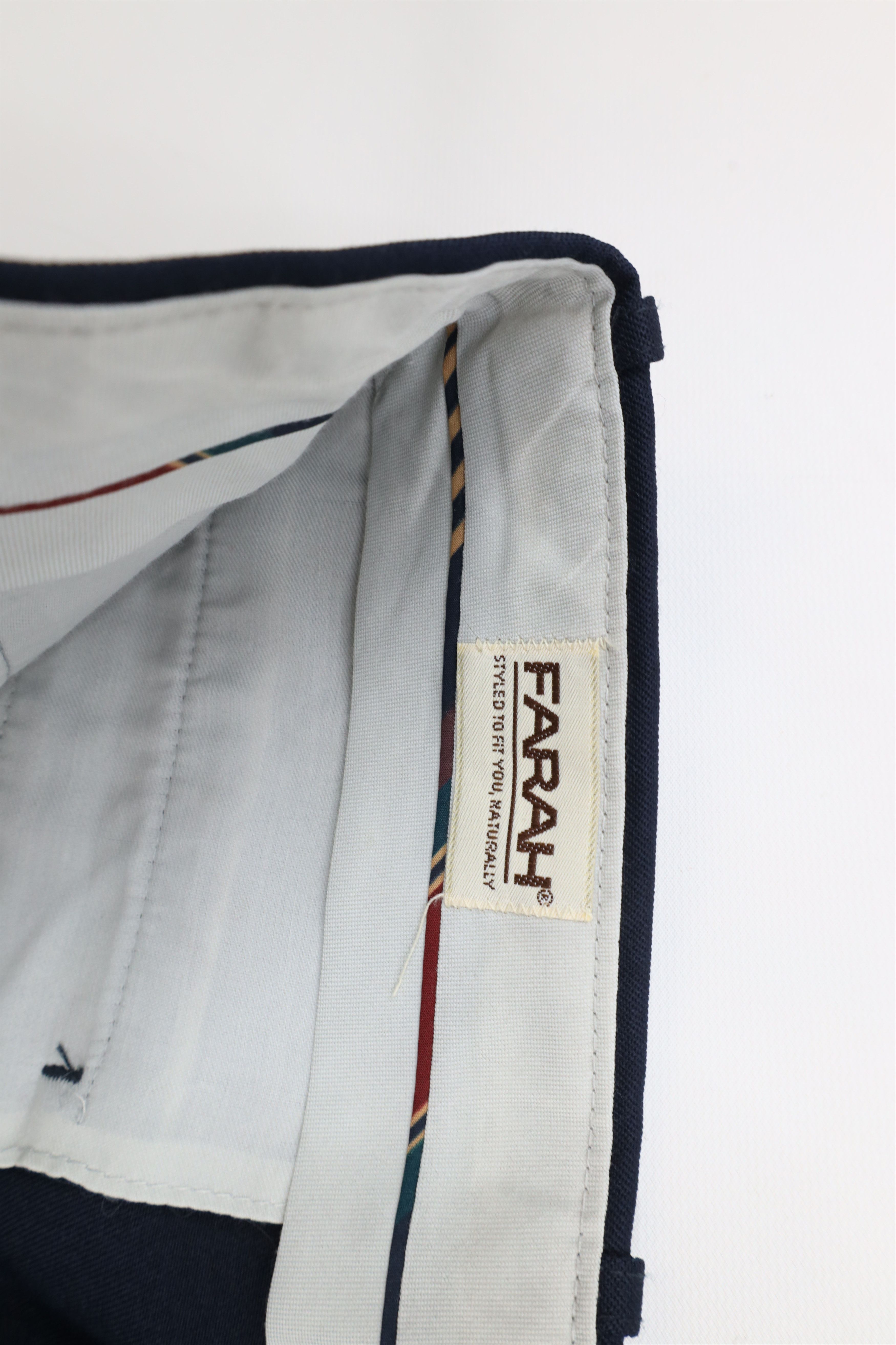 Vintage Vintage 70s Streetwear Flared Wide Leg Chino Pants Navy Blue Size US 34 / EU 50 - 6 Thumbnail