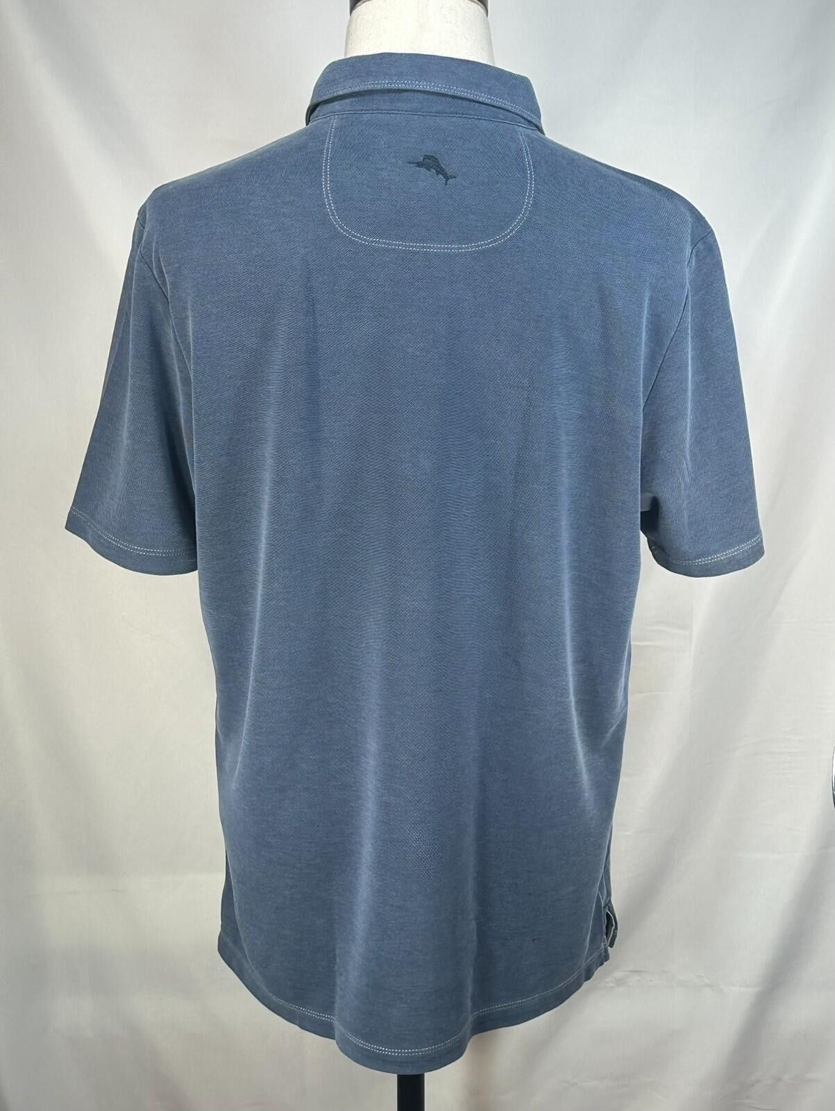 Tommy Bahama Tommy Bahama 1/4 Button Tencel/Poly Polo Shirt Blue Mens L Size US L / EU 52-54 / 3 - 2 Thumbnail