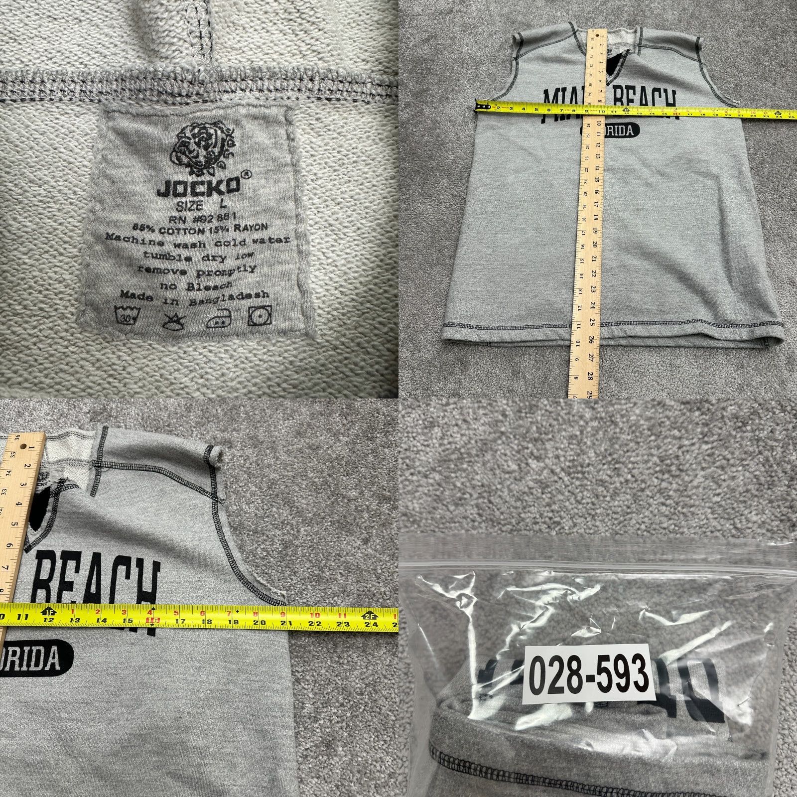 Vintage VINTAGE Jocko Shirt Mens Large Gray Graphic Sleeveless Muscle Sweatshirt L Men’s Graphic Top Size US L / EU 52-54 / 3 - 8 Thumbnail
