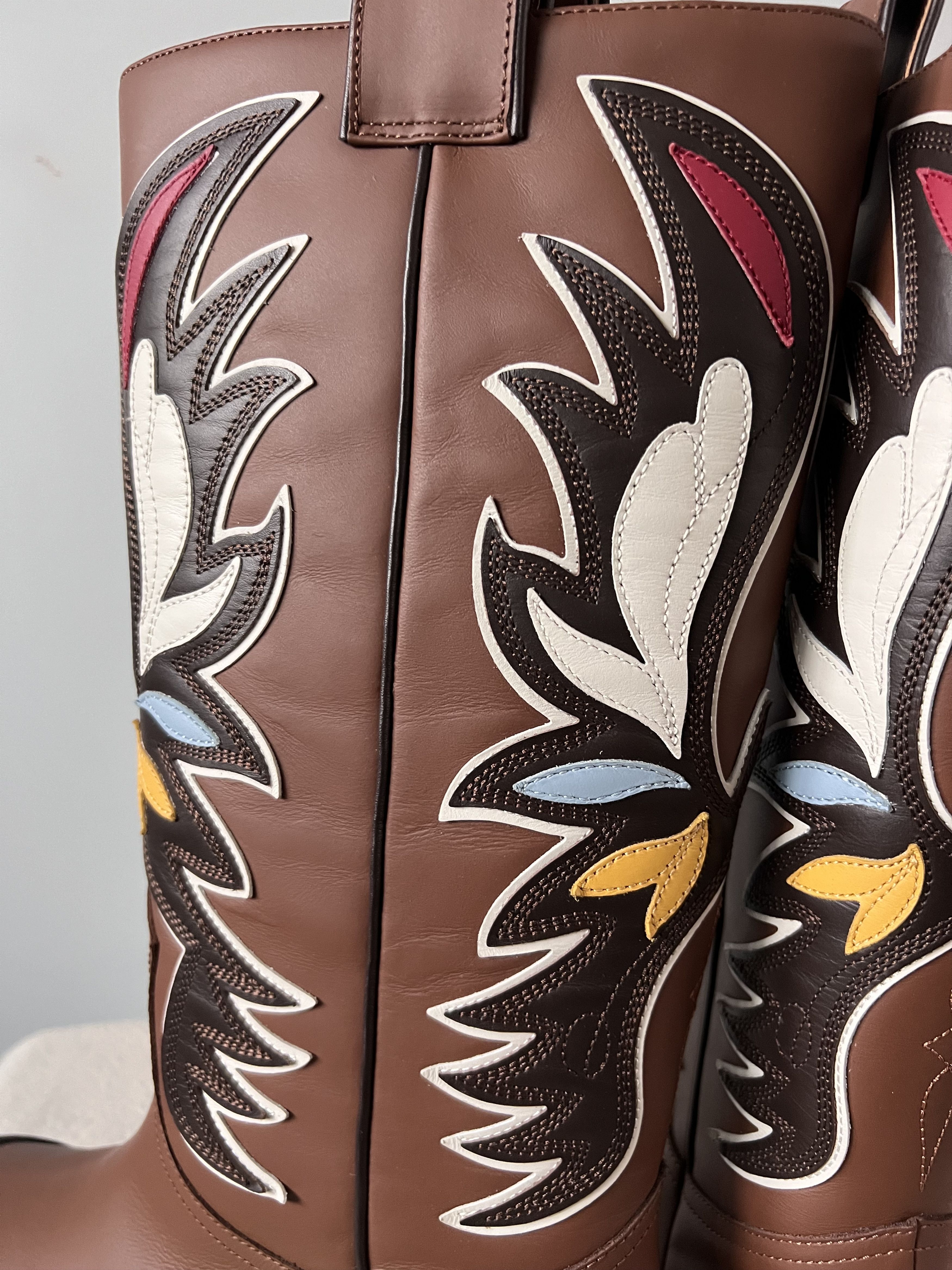 Bally Bally Curling Chambery Western Boots in Brown Leather Size US 9 / EU 42 - 6 Thumbnail