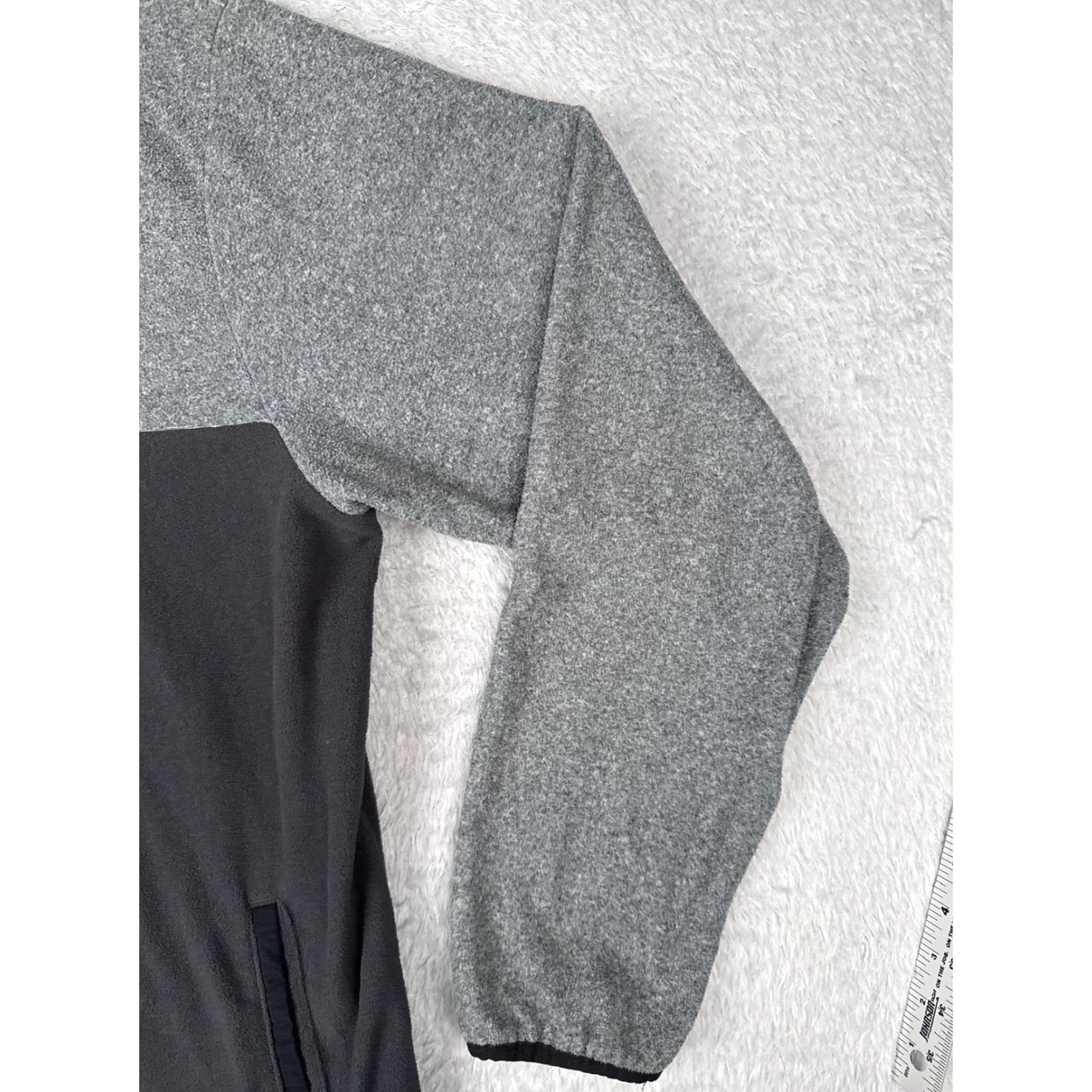 Black Halo Columbia Fleece Pullover Mens XL Gray Black Colorblock Pockets Mock Neck Half Snap XM0671 Sweatshirt Outdoor Winter Size US XL / EU 56 / 4 - 2 Thumbnail
