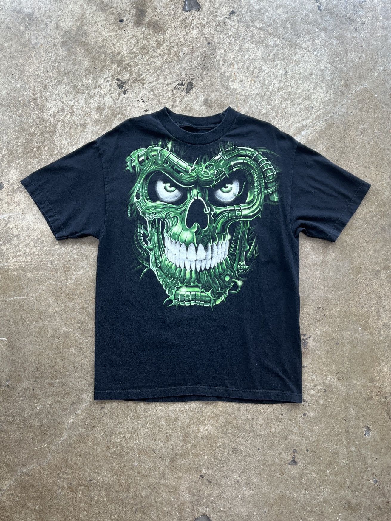 Vintage Vintage Terminator Skull Skeleton Liquid Blue Art Tee Large Size US L / EU 52-54 / 3 - 2 Thumbnail