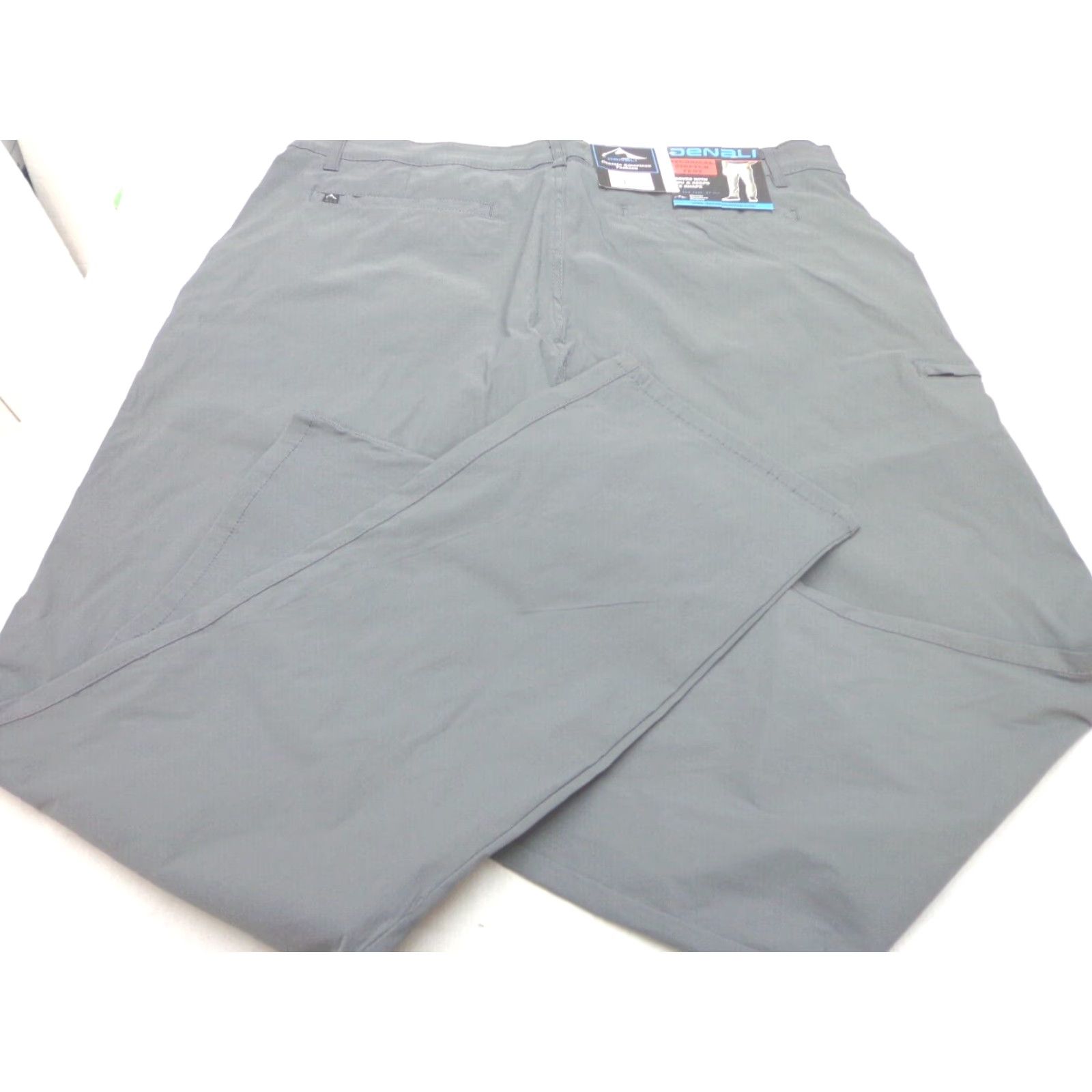 Vintage DENALI Technical Stretch Pants Men 40/32 Gray Side Zipper Media Pocket NWT Straight Leg 94% Nylon 6% Spandex Regular Size US 40 / EU 56 - 3 Thumbnail