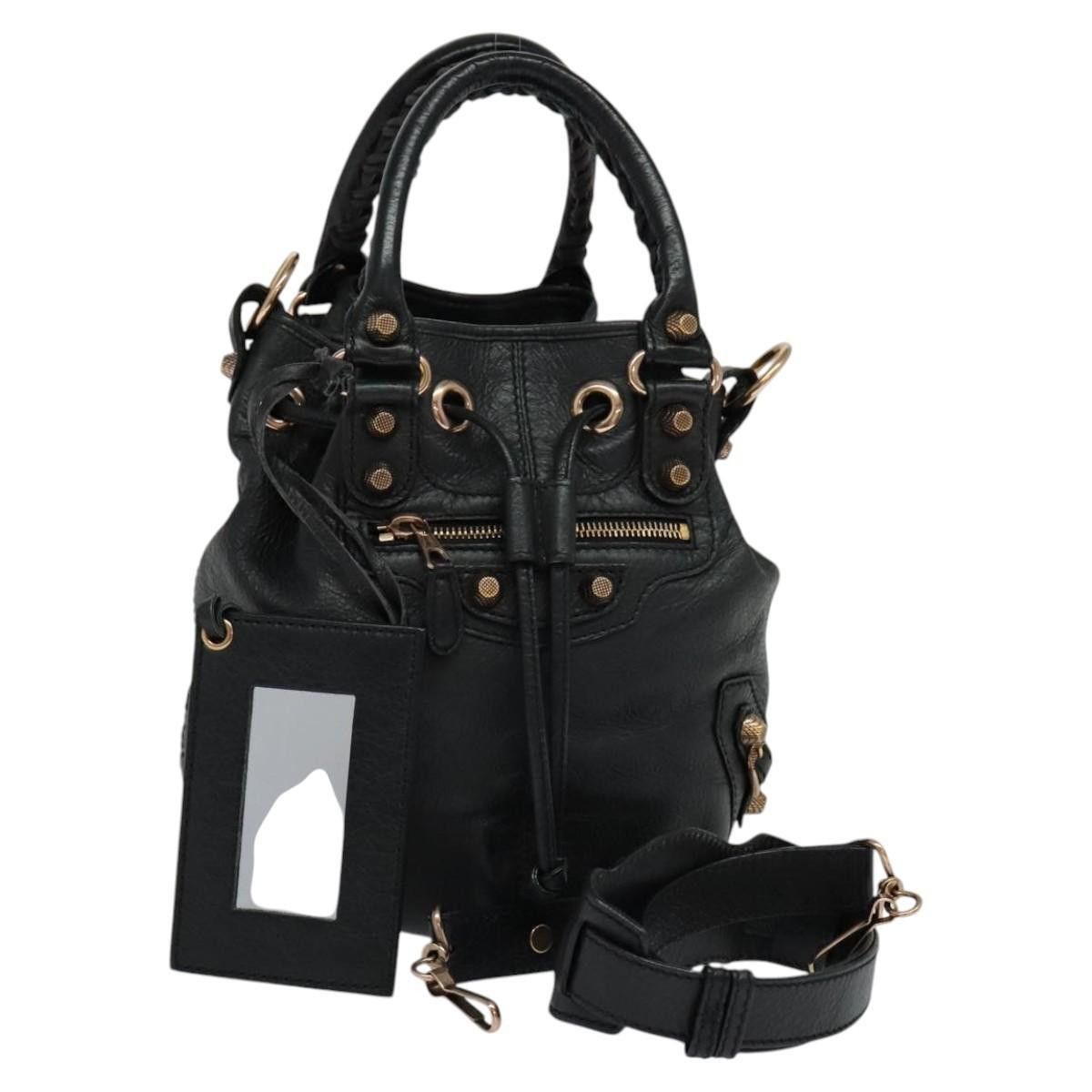 Balenciaga Balenciaga Pom Pon Giant Studs Bag Leather Size ONE SIZE - 1 Thumbnail