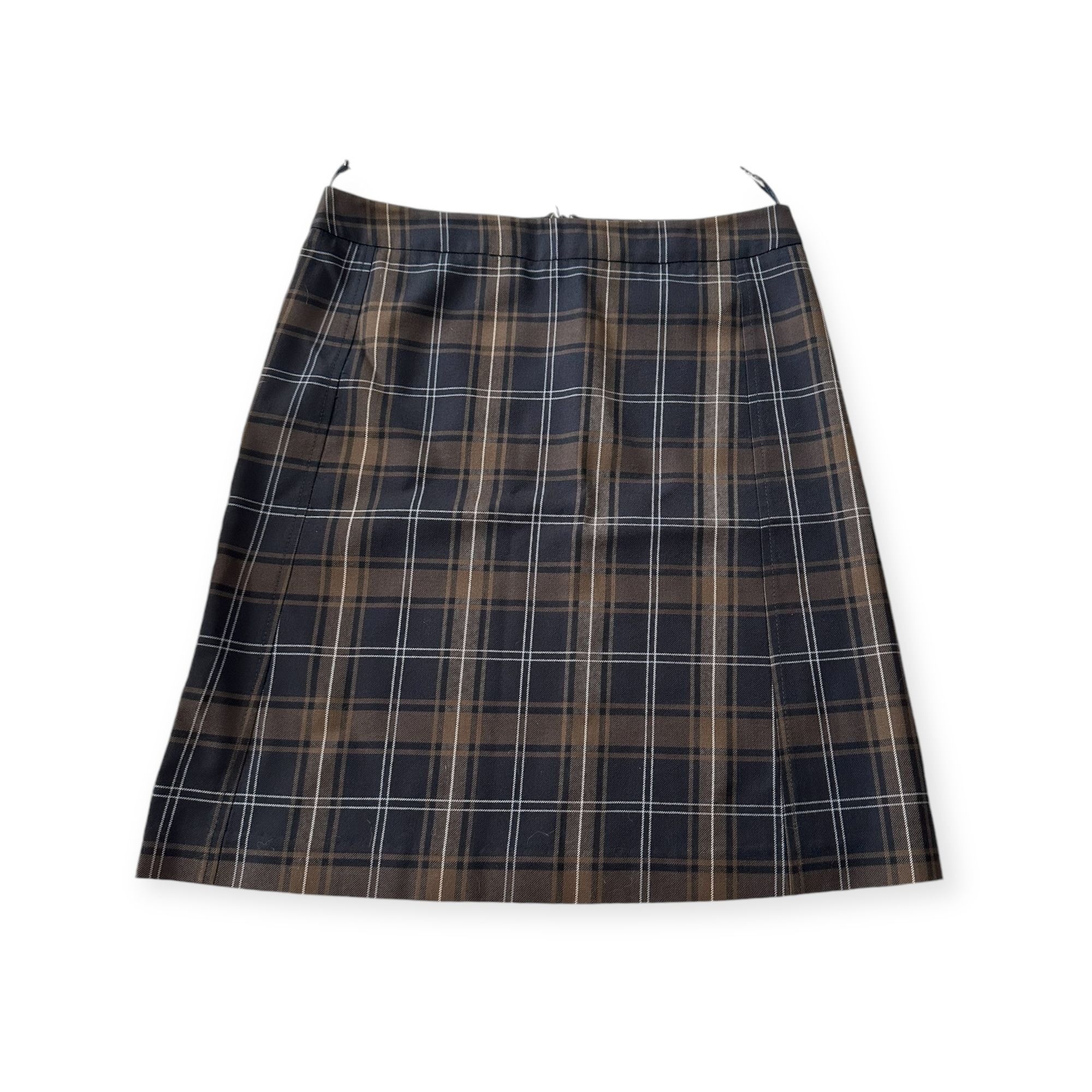 Miu Miu Miu Miu Tartan Wool A-Line Skirt Size 44 Size 30" / US 8 / IT 44 - 4 Thumbnail