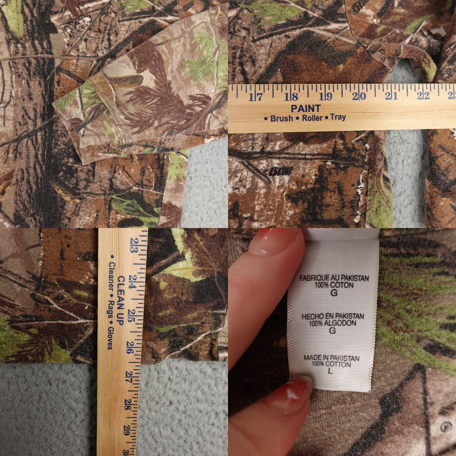 Vintage Code V Camo Shirt Mens Large Brown Green Woodland Camo Long Sleeve Hunting Y2K Size US L / EU 52-54 / 3 - 8 Thumbnail