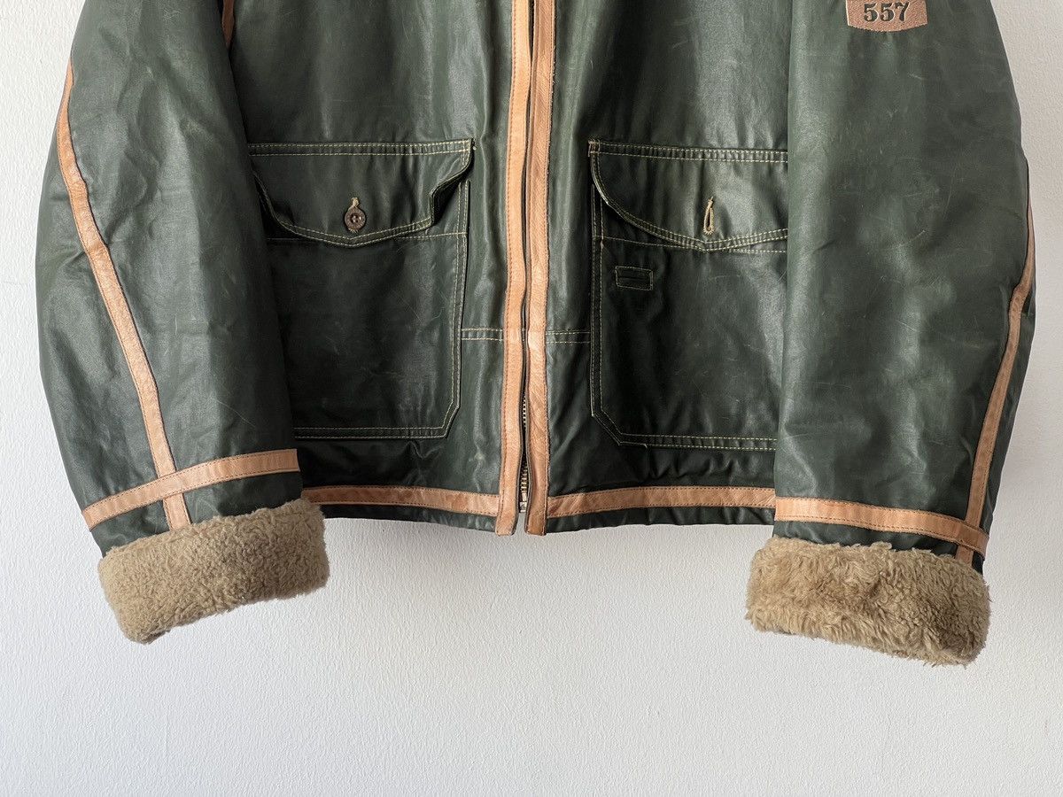 Diesel × Vintage Rare Diesel DMB 1955 Vintage Waxed Cotton & Shearling Jacket Size US L / EU 52-54 / 3 - 6 Thumbnail