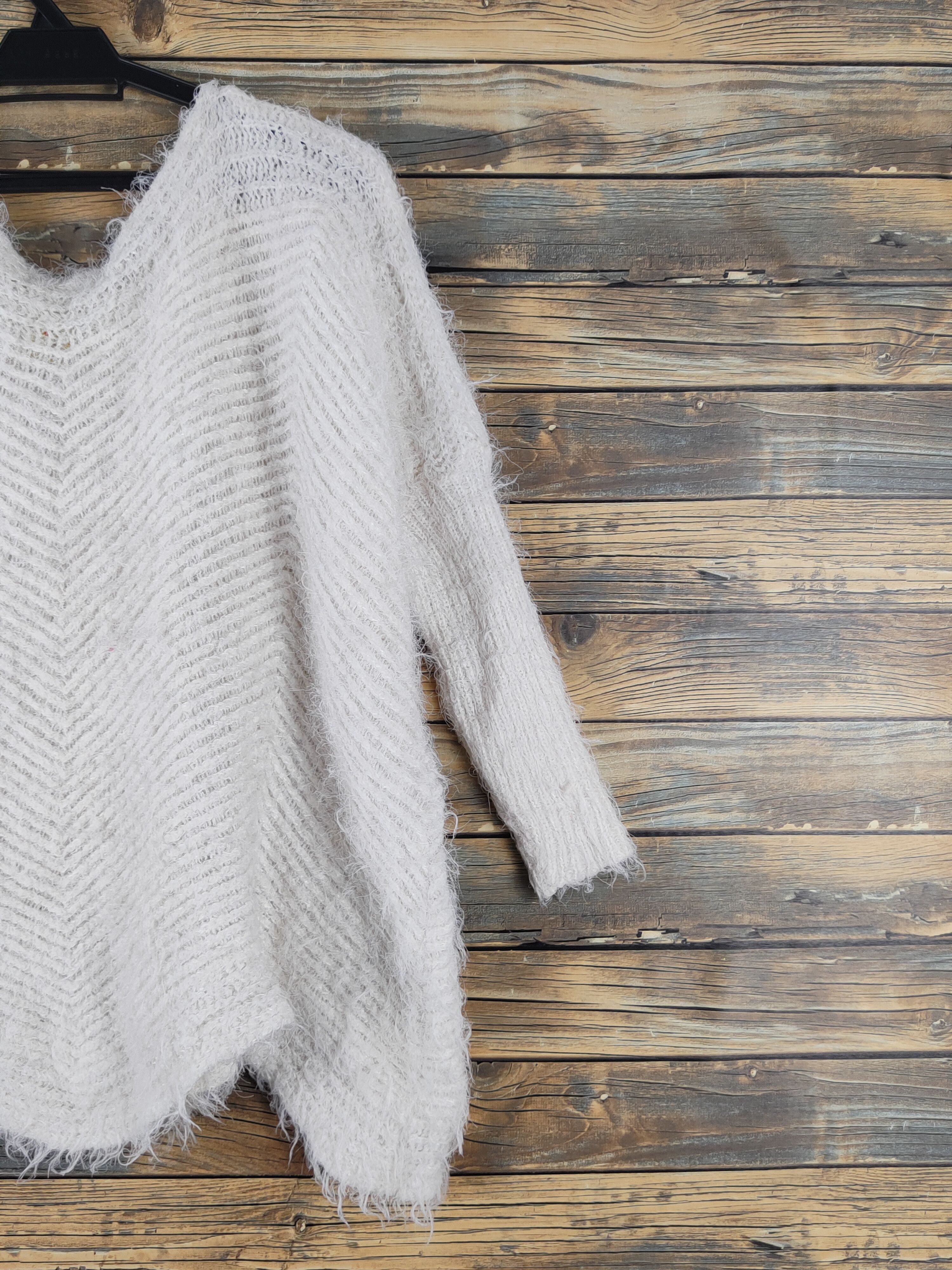 Japanese Brand Popeye Ivory Shag Shaggy Fur Mohair Knitwear #W1633 Size L / US 10 / IT 46 - 9 Thumbnail