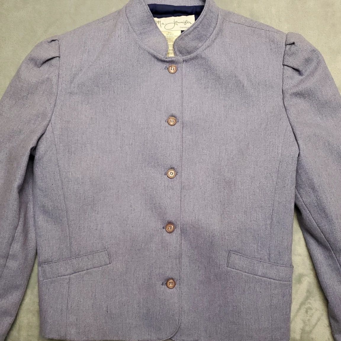 Vintage VINTAGE Jennifer Moore Outfit 2 Piece Skirt Jacket Womens Sz 8 Blue Wool Blend Minimalist 90s Retro Casual Size 30" / US 8 / IT 44 - 3 Thumbnail