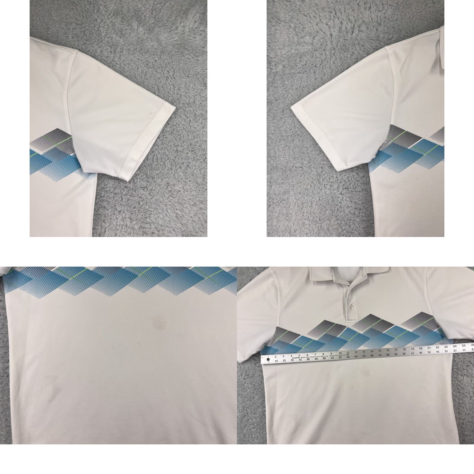 Hogan Ben Hogan Polo Shirt Mens XL White Diamond Golf Polo Shirts Mens XL White Diamond Golf Size US XL / EU 56 / 4 - 8 Thumbnail