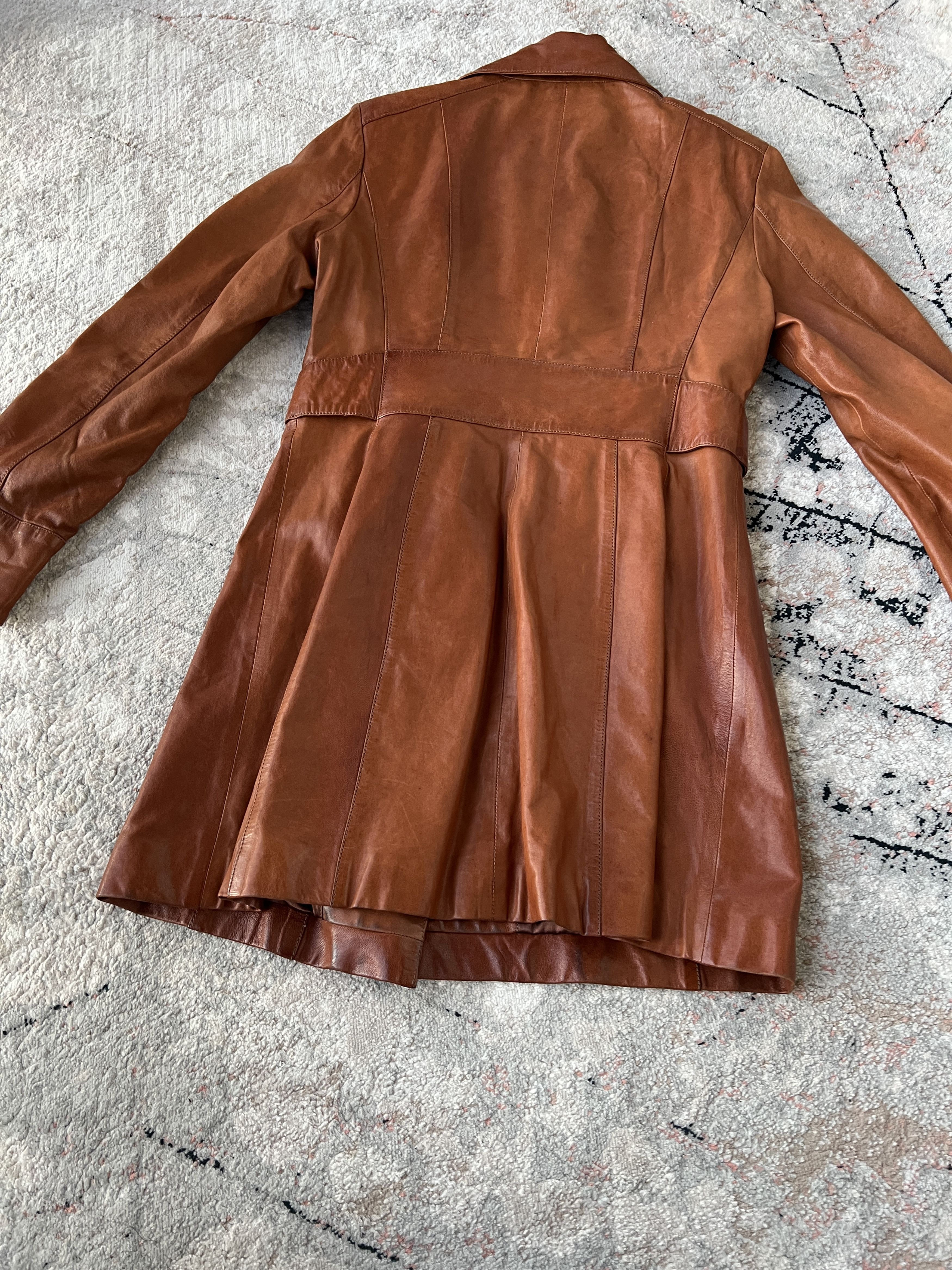Other Fabiani Leather Coat Size XL / US 12-14 / IT 48-50 - 6 Thumbnail