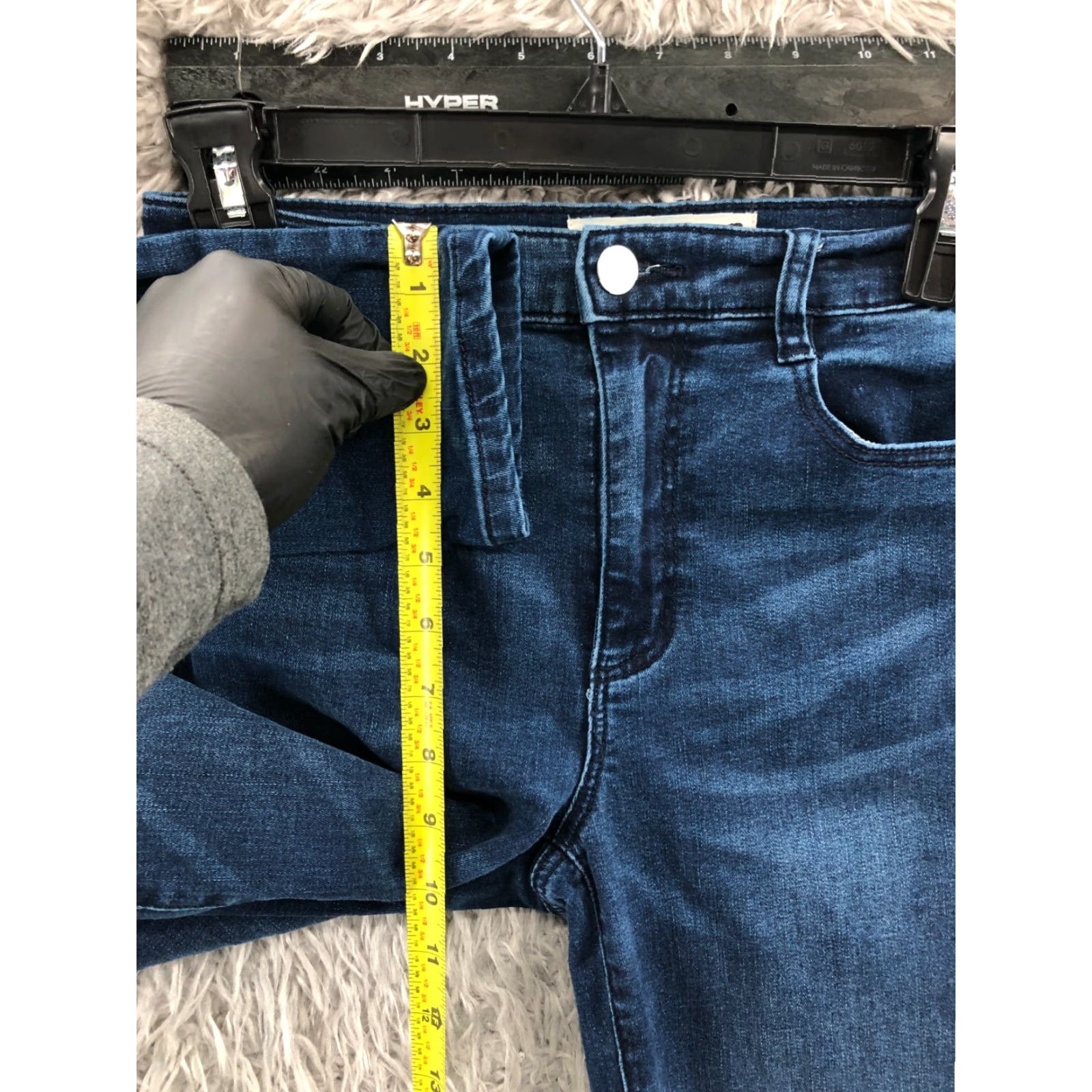 Garage Garage Jeans Size 3 Juniors Womens Medium Wash Blue Skinny - 5-Pocket Denim Regular Rise Mid 29in Inseam Cotton Button Zipper Logo Belt Loops Size 26" / US 2 / IT 38 - 4 Thumbnail