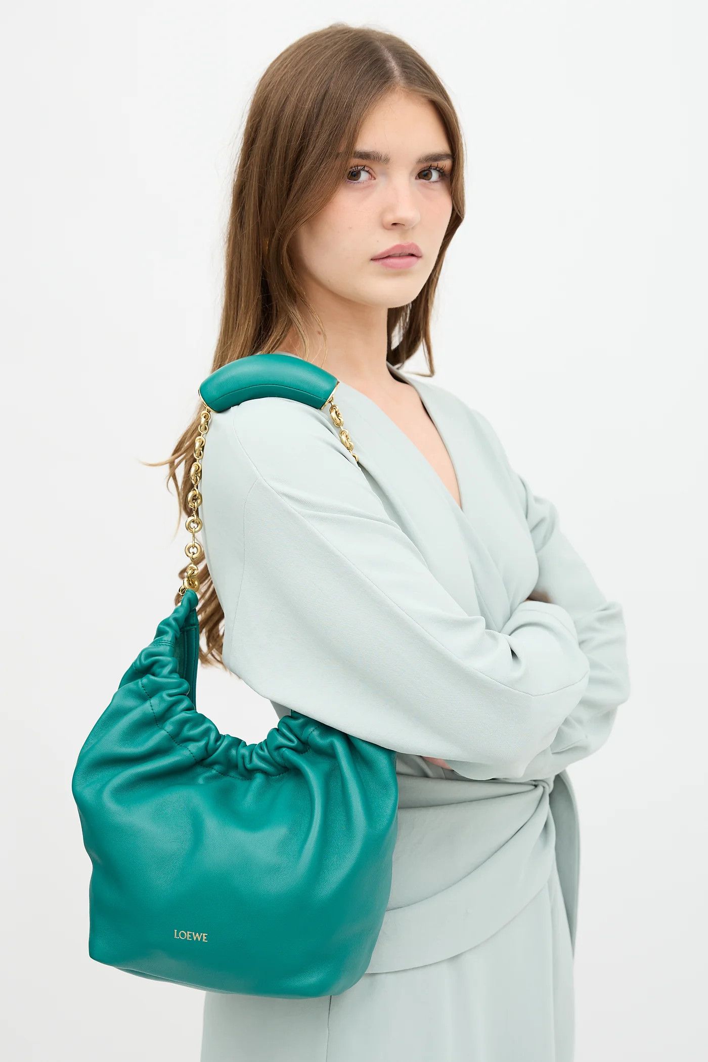 Loewe o1in1g0426 Size: OS / Small Squeeze Bag in Blue Size ONE SIZE - 5 Thumbnail