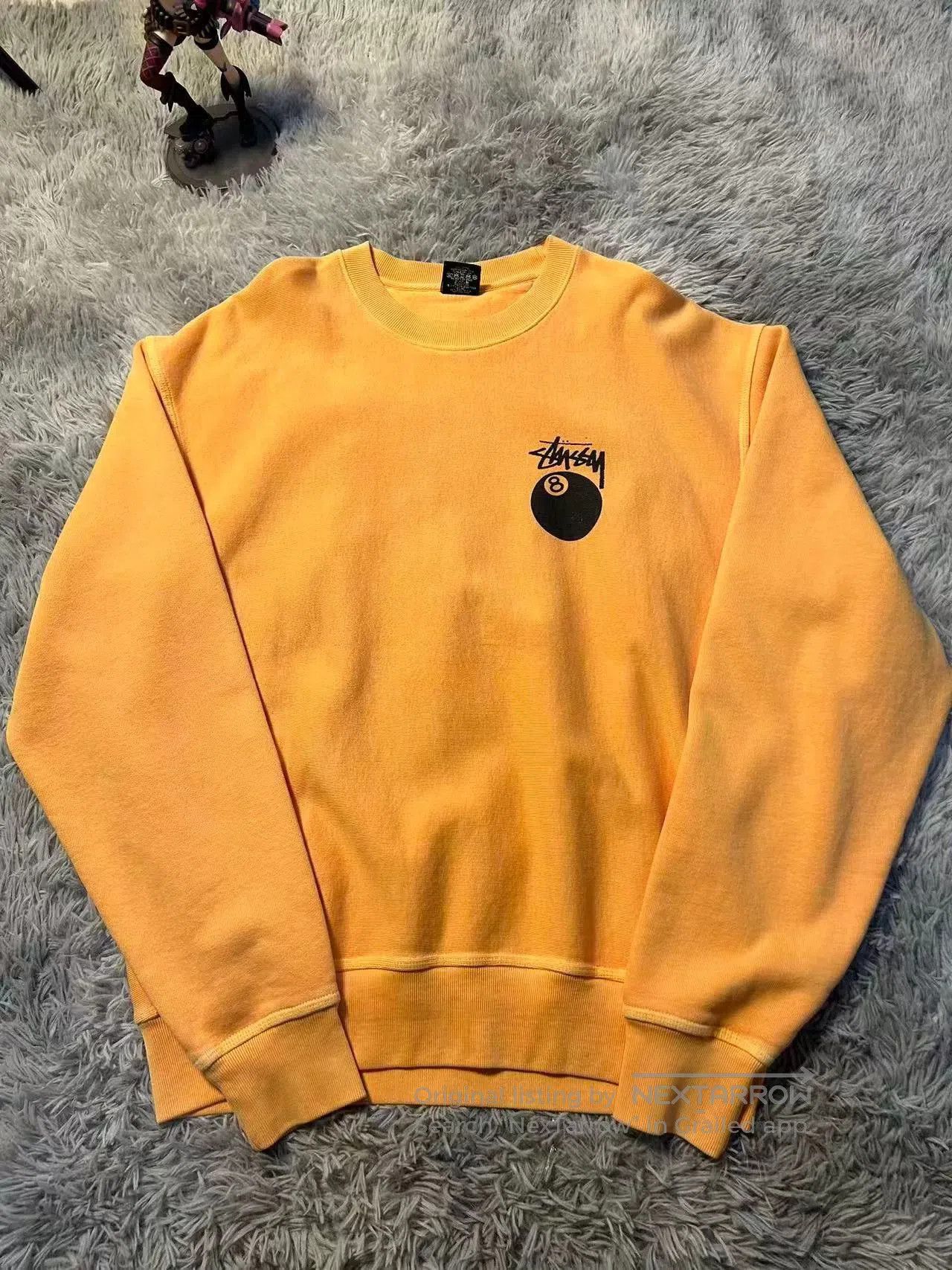 Stussy Stussy 8 Ball Print Orange Crewneck. Size US L / EU 52-54 / 3 - 1 Thumbnail