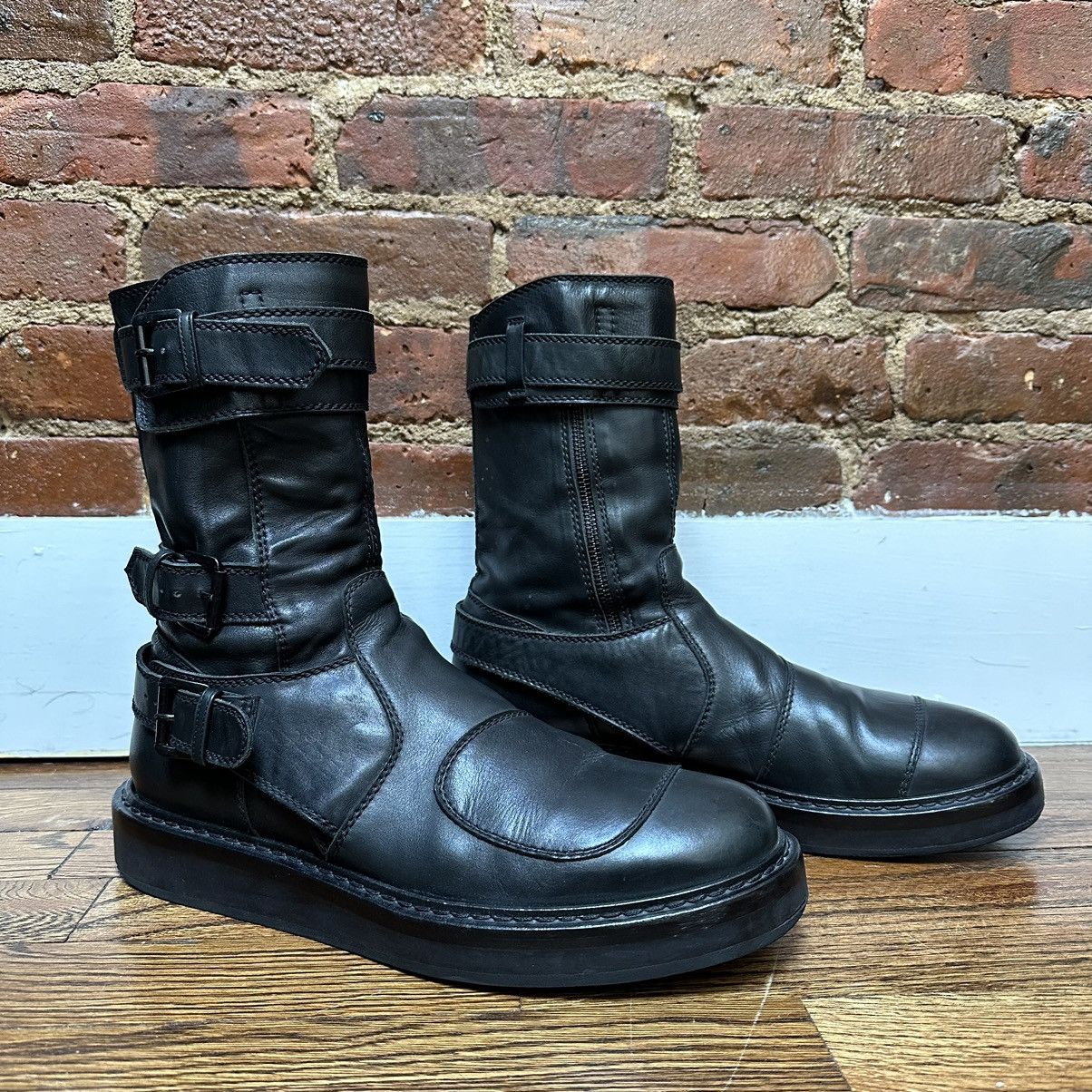 Ann Demeulemeester Ann Demeulemeester Black Leather Space Motorcycle Boots Size US 9.5 / EU 42-43 - 1 Thumbnail