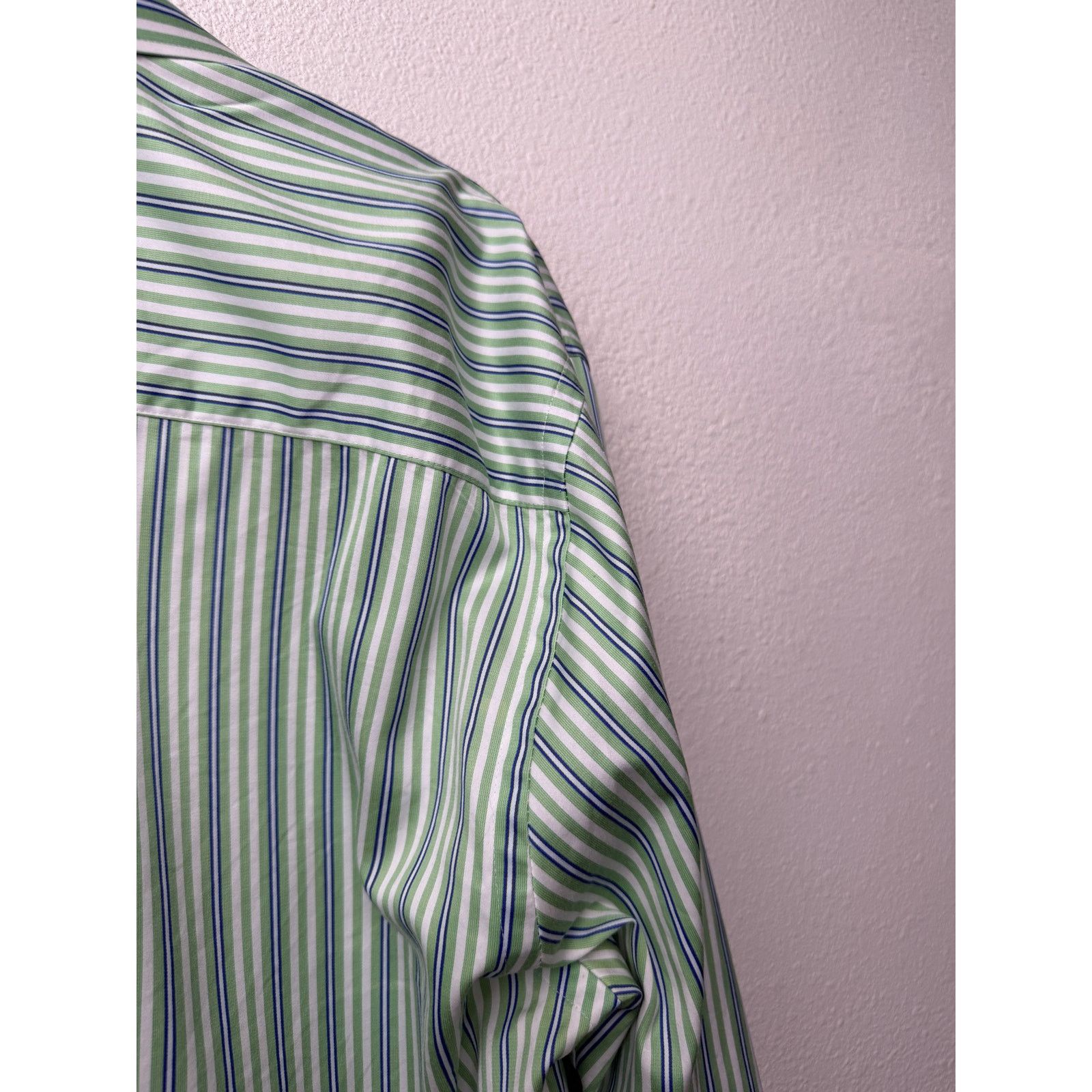 BUGATCHI Bugatchi Shaped Fit Stripe Button Front Shirt Green Men’s L Size US L / EU 52-54 / 3 - 7 Thumbnail