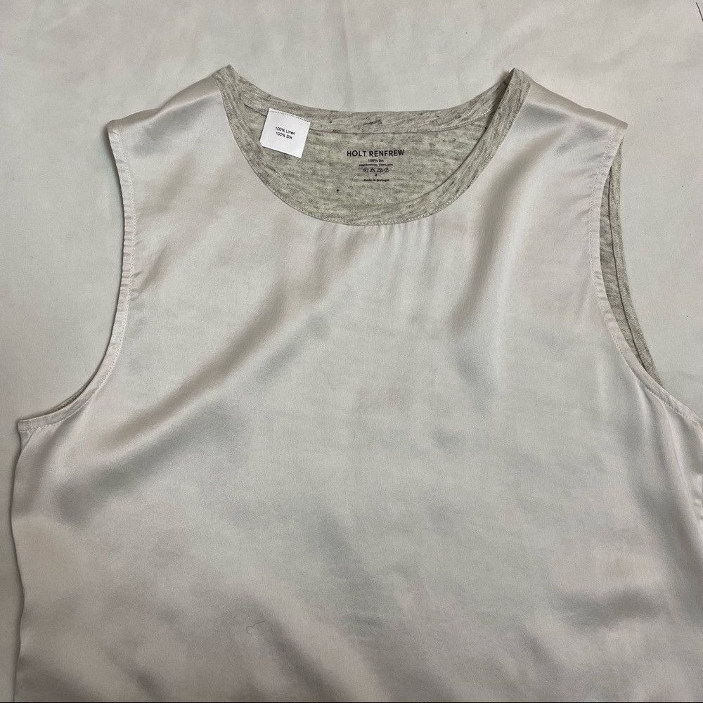 Holt Renfrew New Holt Renfrew Silk Linen Sleeveless Top Size 4 US S Size S / US 4 / IT 40 - 6 Thumbnail