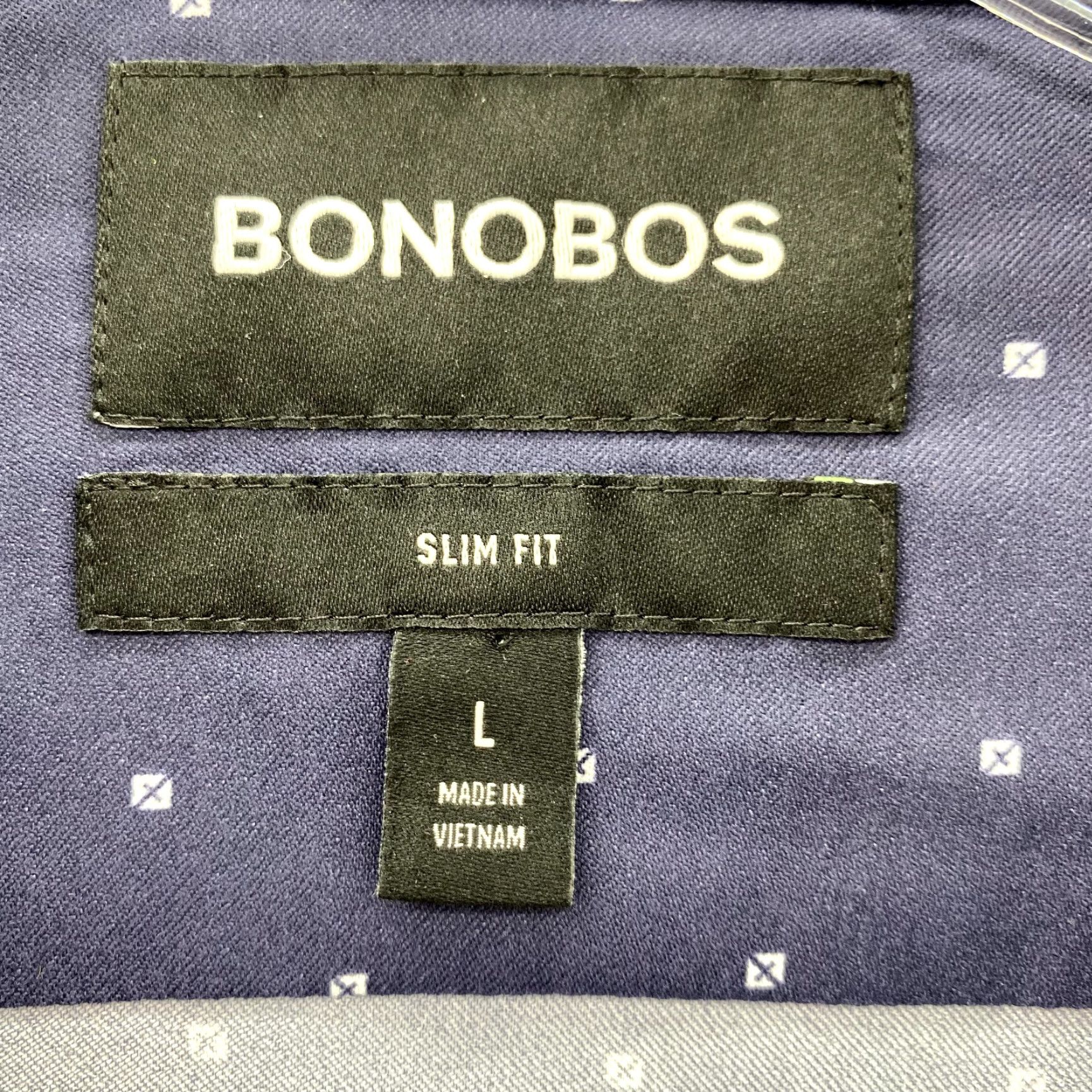 Bonobos Bonobos Dress Shirt Men's Large Navy Dot Preppy Corpcore Career Academia Office Shirt Size 42R - 3 Thumbnail