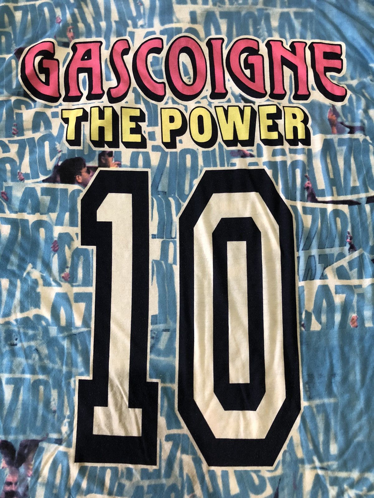Vintage Vintage Lazio Gascoigne 10 THE POWER Gazza Polo Shirt Size US XXL / EU 58 / 5 - 13 Thumbnail