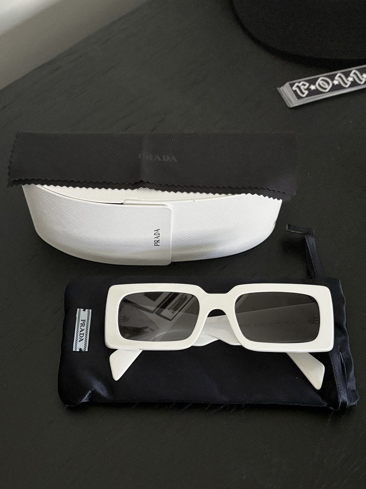 Prada PRADA WHITE DISCO SUNGLASSES Size ONE SIZE - 3 Thumbnail