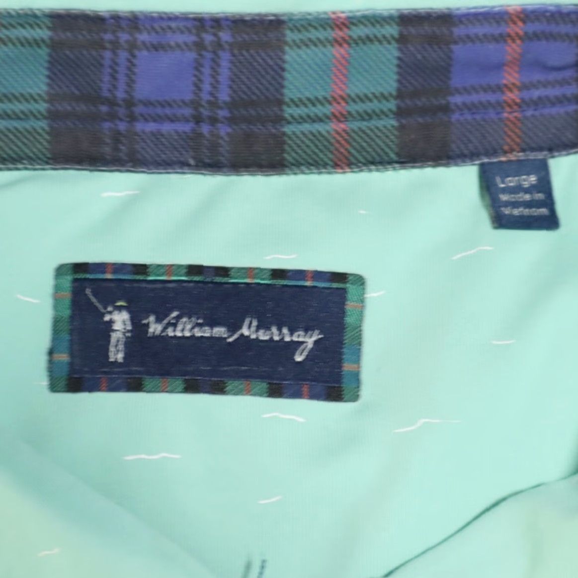 Vintage William Murray Sailboats Stretch Polyester All Over Print Polo Shirt Green Men's L Shirt Size US L / EU 52-54 / 3 - 5 Thumbnail