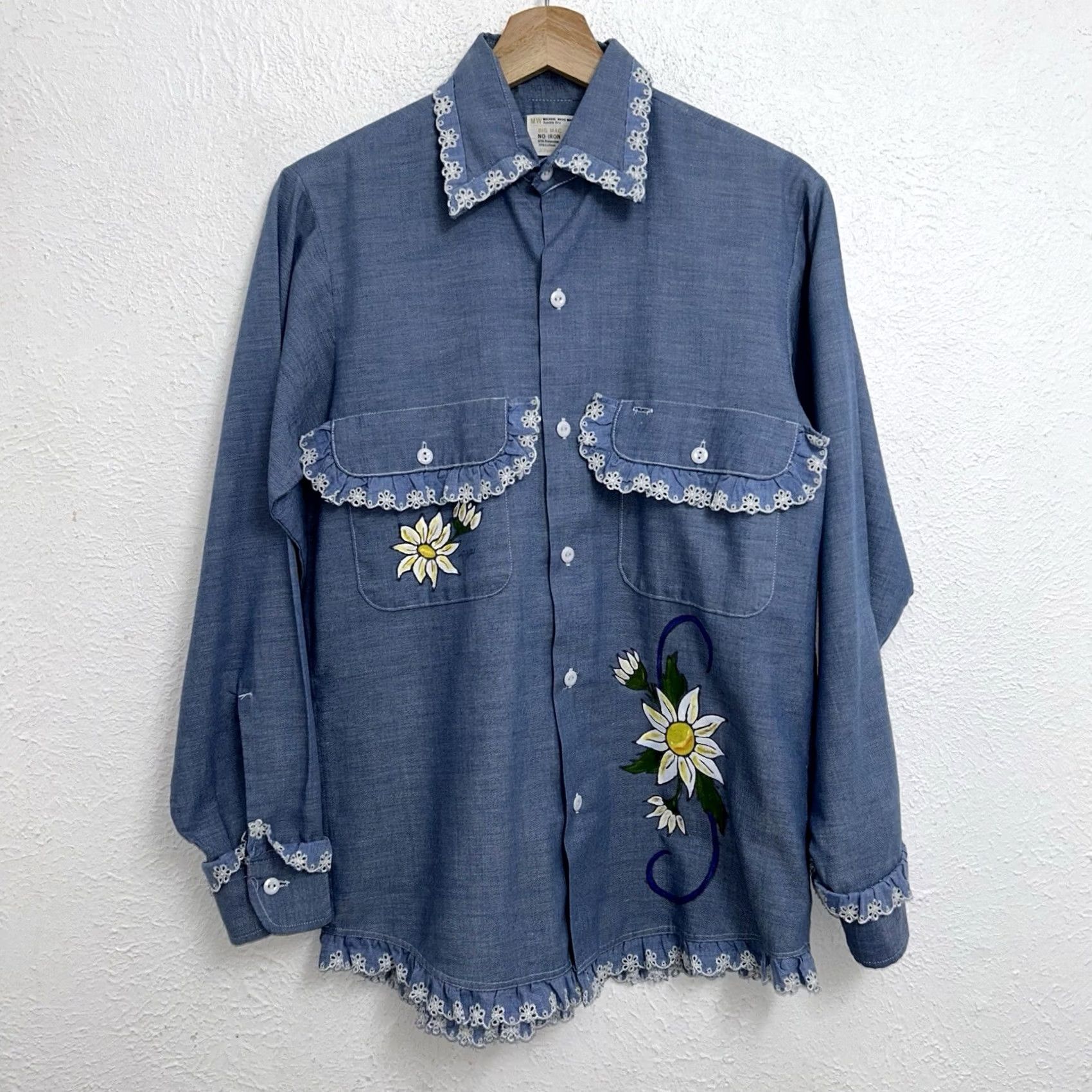 JCPenney VINTAGE JCPenney Big Mac Selvedge Button Up Blue Shirt Women’s M Size M / US 6-8 / IT 42-44 - 2 Thumbnail