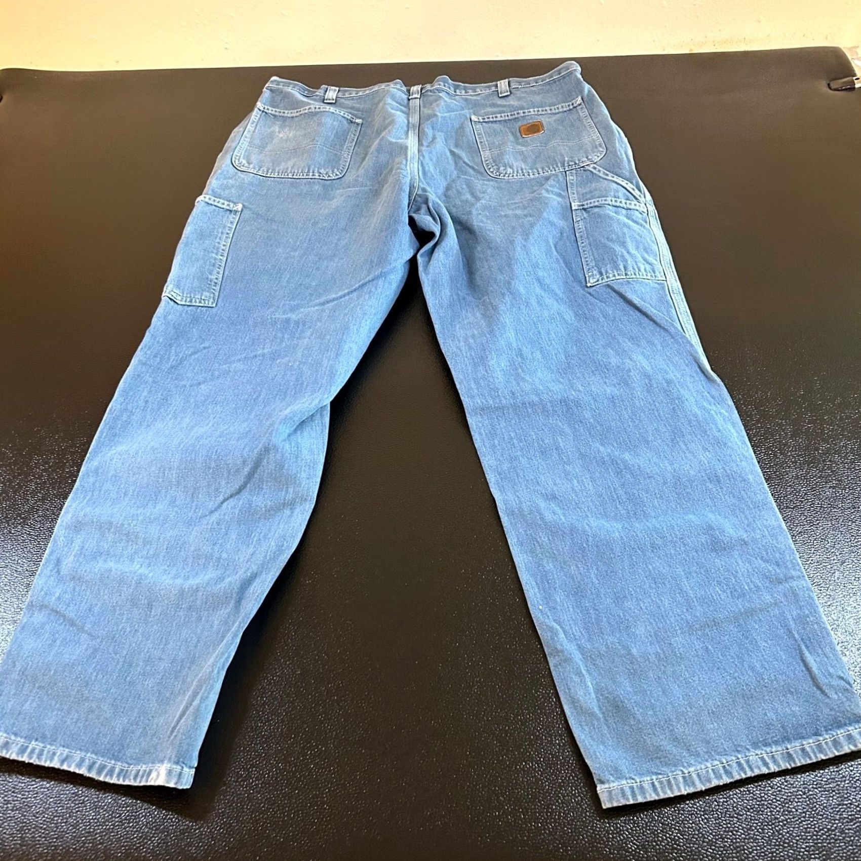 Carhartt Carhartt Carpenter Jeans Work Utility Pants Denim Blue Mens 40x30" Distressed Relaxed Denim Jeans Carpenter Workwear Pockets Hammer Loop Jeans Mens Size US 40 / EU 56 - 3 Thumbnail