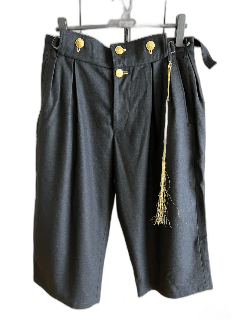 Yohji Yamamoto yohji yamamoto gold-buttoned black pants Size US 26 / EU 42 - 1 Thumbnail
