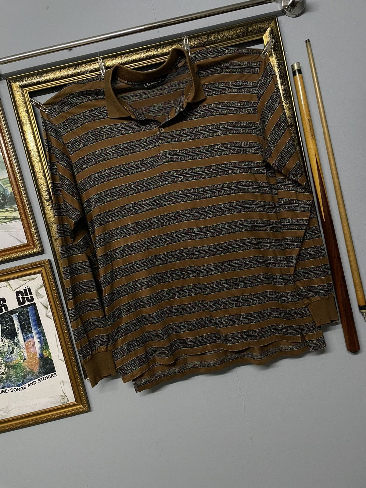 Christian Dior Monsieur Vintage Designer Christian Dior Sport Horizontal Stripe Size US L / EU 52-54 / 3 - 2 Thumbnail