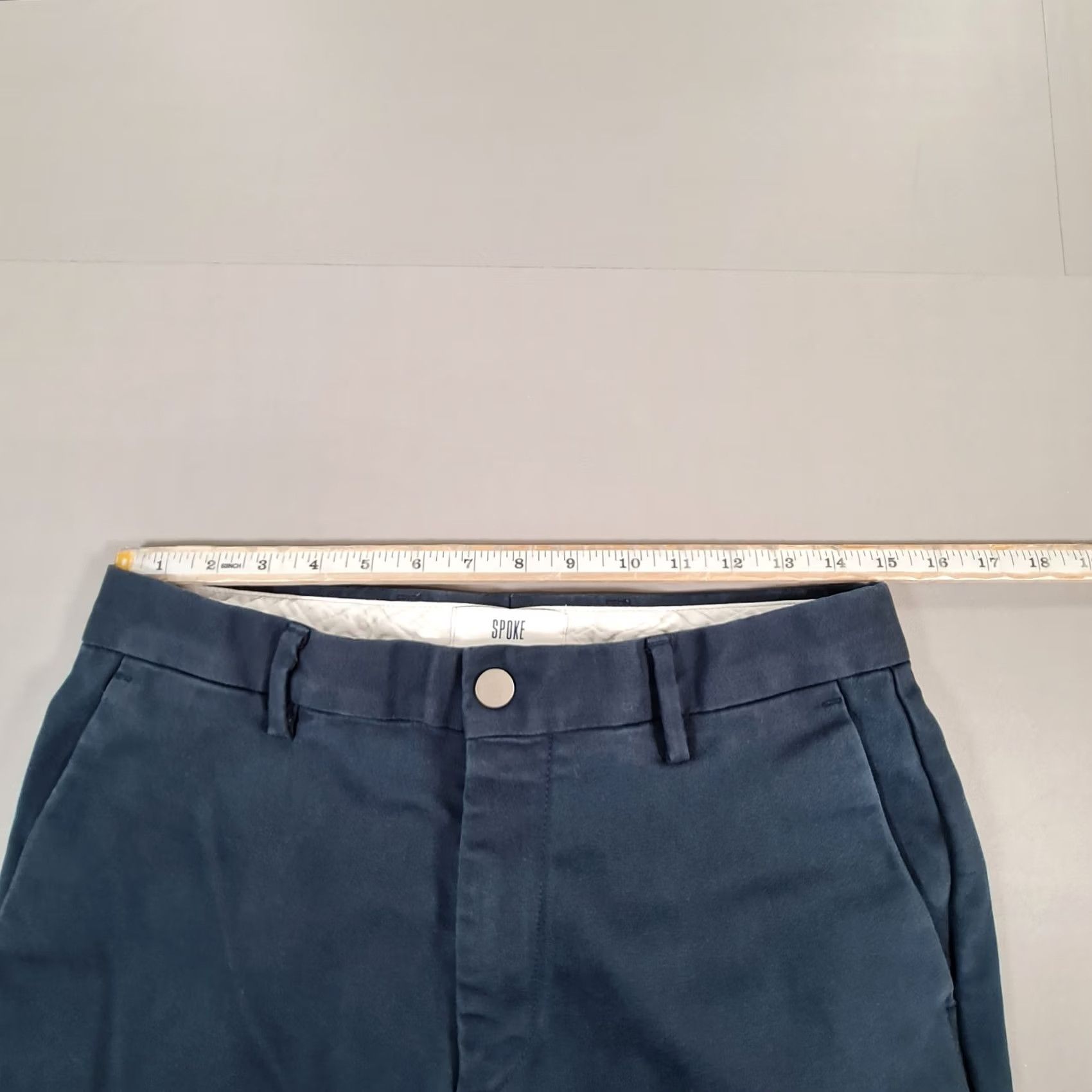 Vintage Spoke Mens Chino Trousers Navy Blue W30 L29 Build C Pants Stretch Cotton Size US 30 / EU 46 - 6 Thumbnail