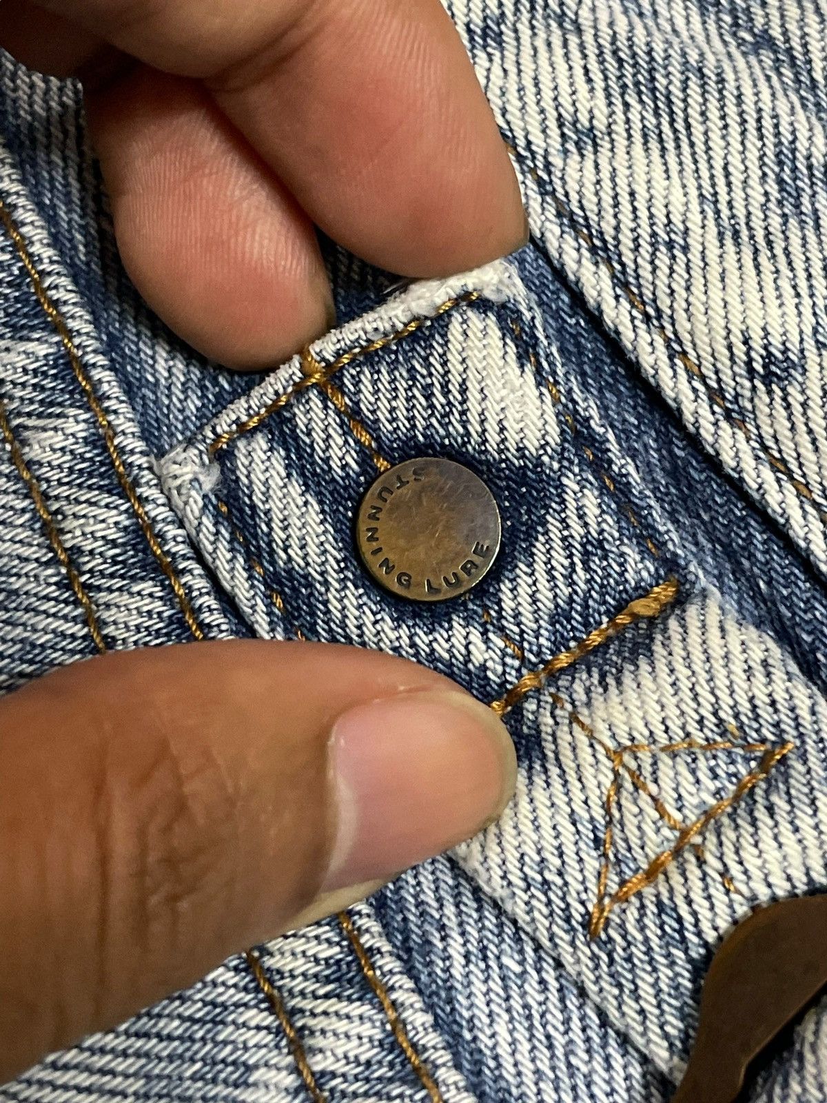 Vintage Japanese Stunning Lure Buckle Back Fade Wash Jeans