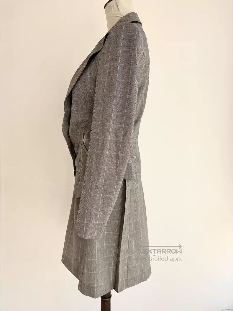 Vivienne Westwood Vivienne Westwood Blue Grey Plaid Waist Cinched Wide Colla Size S / US 4 / IT 40 - 3 Thumbnail