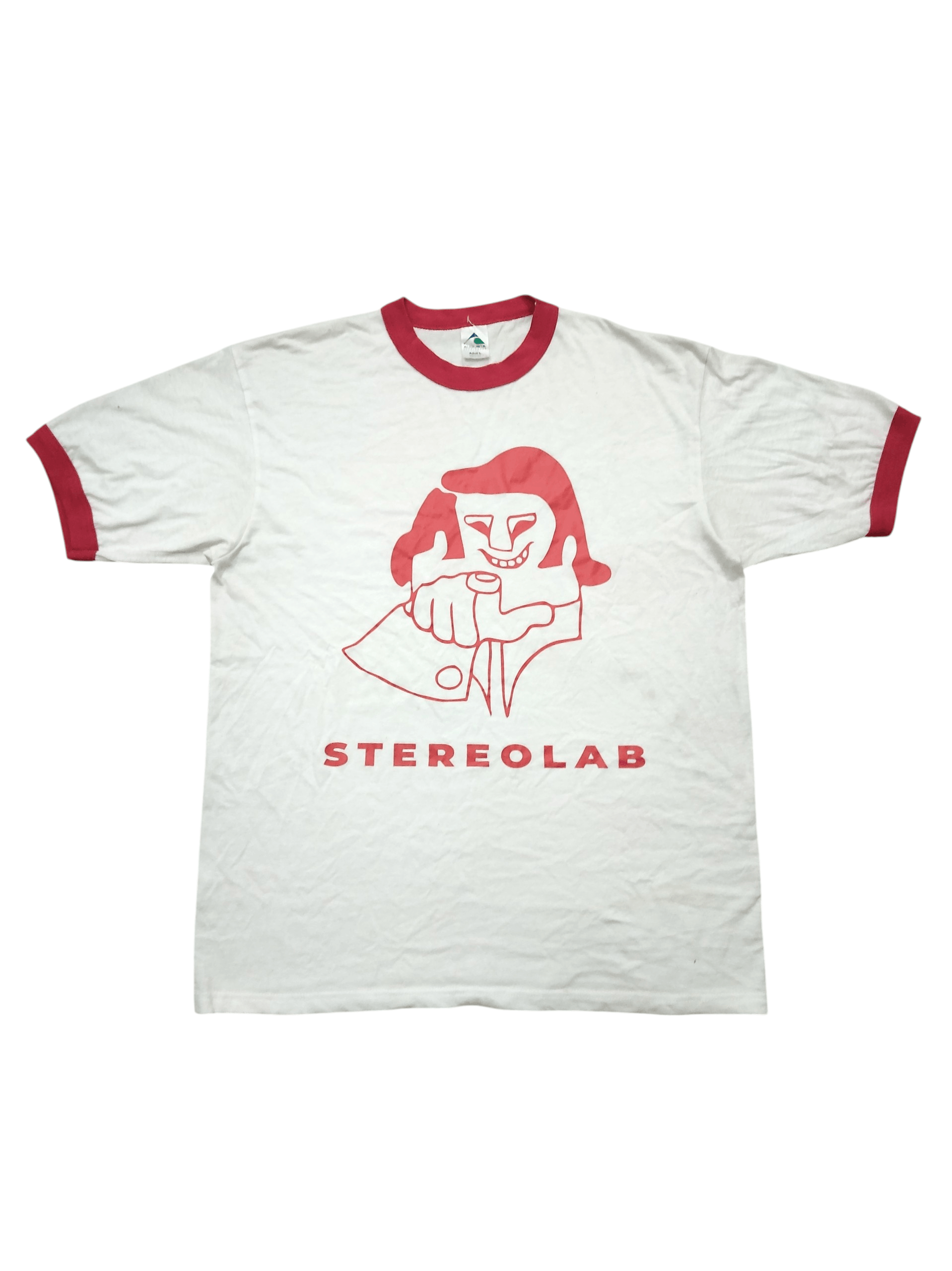 Band Tees Vintage 90s STEREOLAB ringer band t shirt Size US XL / EU 56 / 4 - 1 Thumbnail