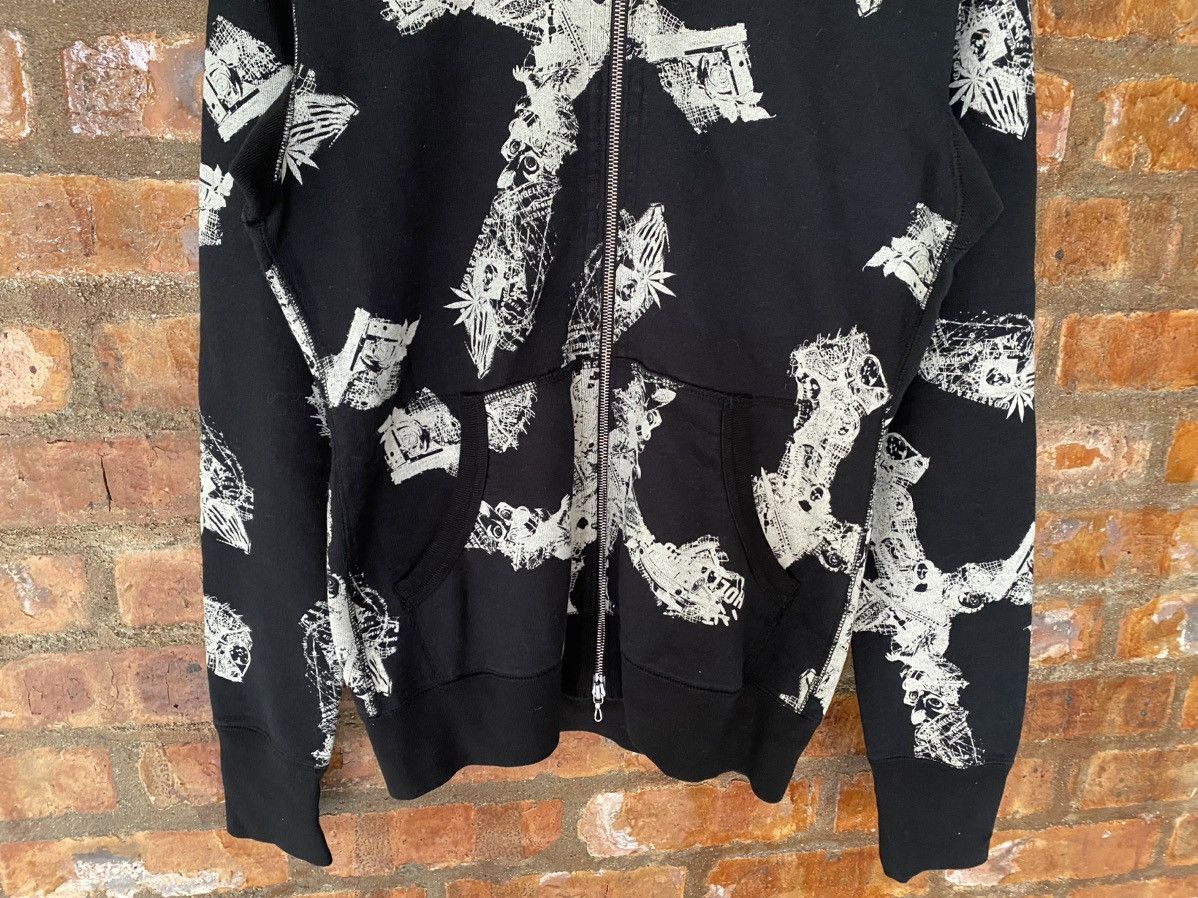 Obelisk Coal Black Japan Skull Cross Black RIRI zipper hoodie Size US S / EU 44-46 / 1 - 4 Thumbnail