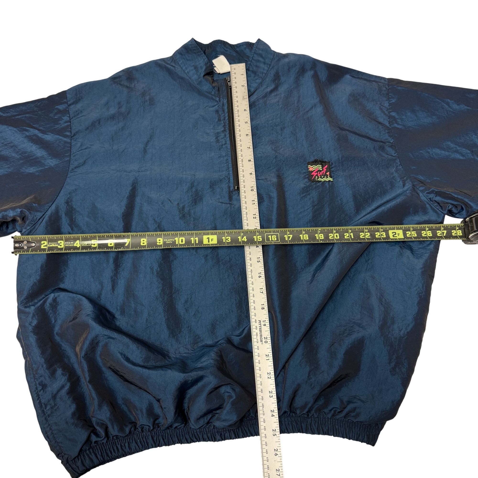Other Vtg Surf Style SHINY Blue IRIDESCENT Surfer Windbreaker OS Size US L / EU 52-54 / 3 - 8 Thumbnail