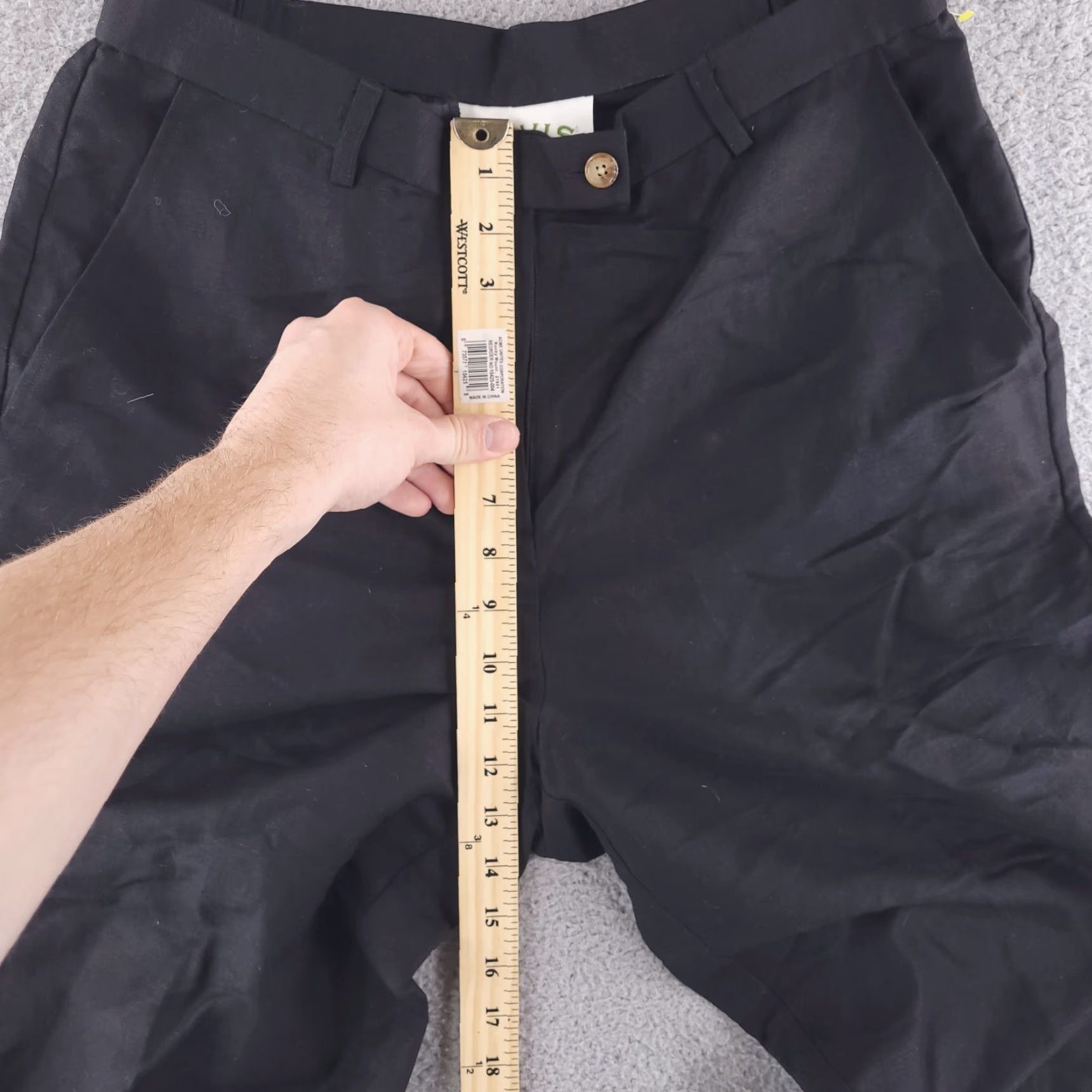 Orvis VINTAGE Orvis Pants Womens 12 Black Linen Blend High Waisted 30" Inseam Straight Relaxed Size 34" / US 12 / IT 48 - 6 Thumbnail