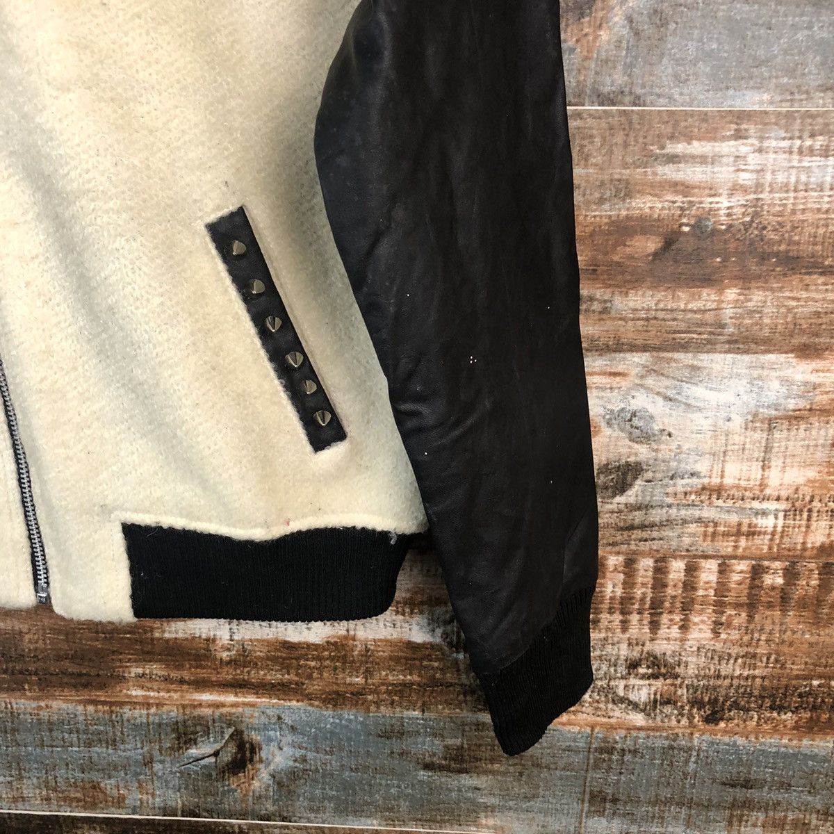 Japanese Brand Garula White Bombers varsity Jacket #A1297 Size M / US 6-8 / IT 42-44 - 8 Thumbnail