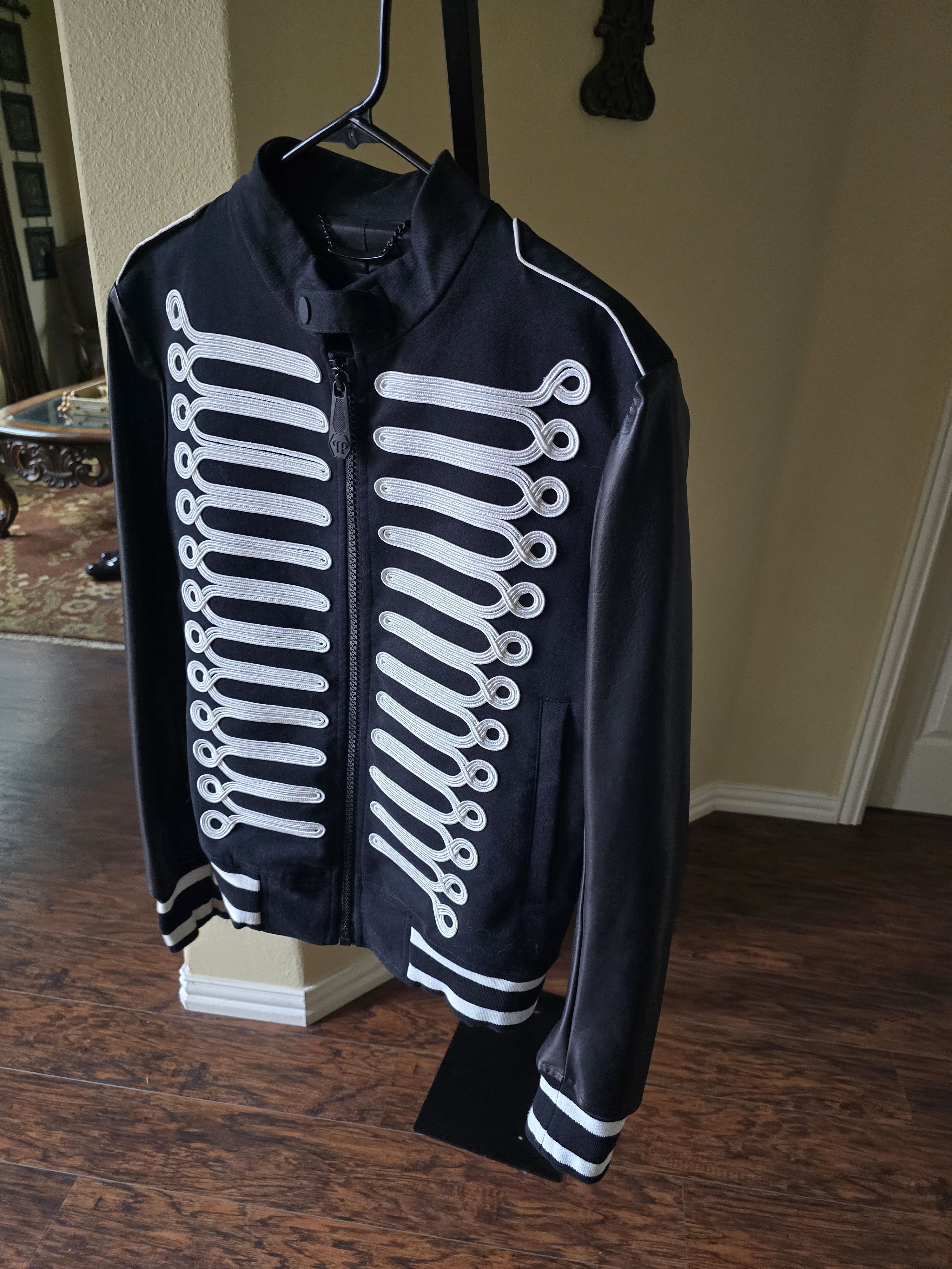 Philipp Plein Philipp Plein Black Military-Style Bomber Jacket/Embroidery Size US M / EU 48-50 / 2 - 4 Thumbnail