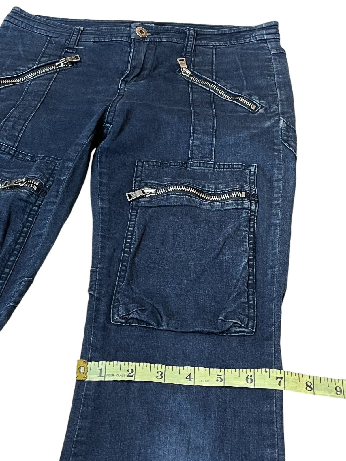 Guess SICK🔥GUESS PUNK GOTHIC BONDAGE MULTIPOCKET STRETCH JEANS Size US 28 / EU 44 - 11 Thumbnail