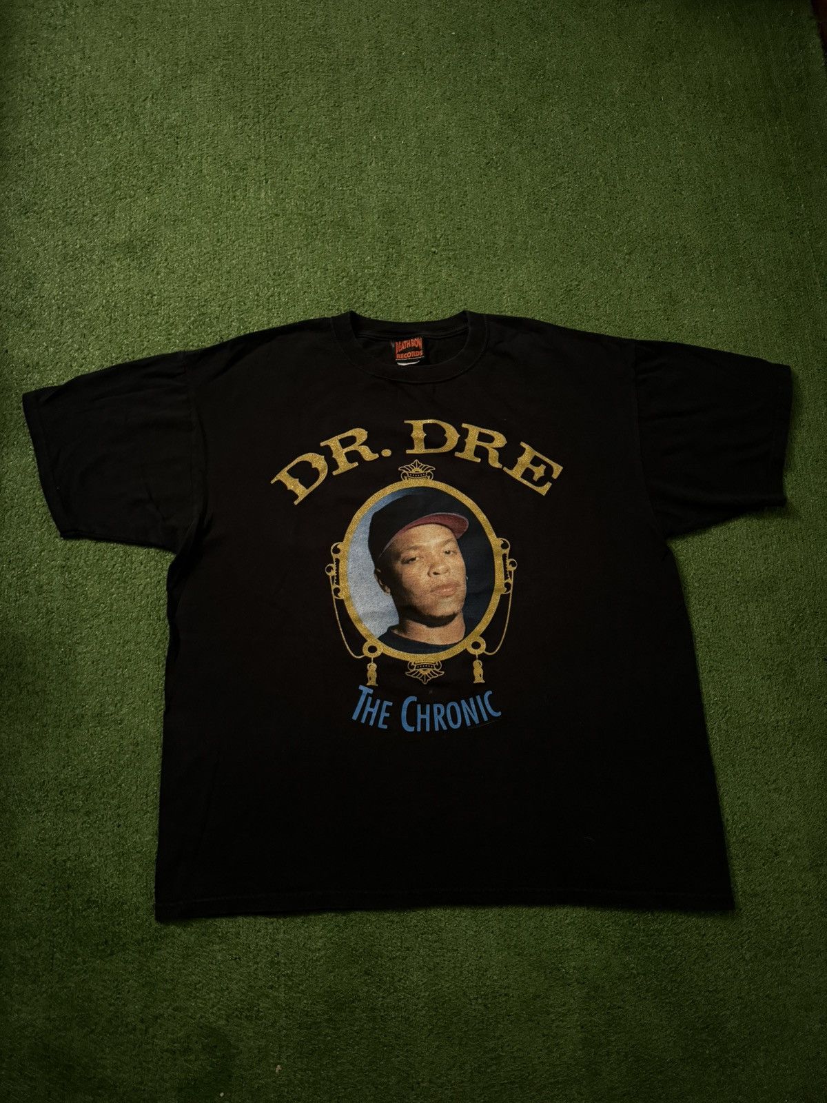 image of Death Row Records x Vintage Dr Dre The Chronic Rap 2005 Shirt Snoop Dogg in Black, Men's (Size 2XL)