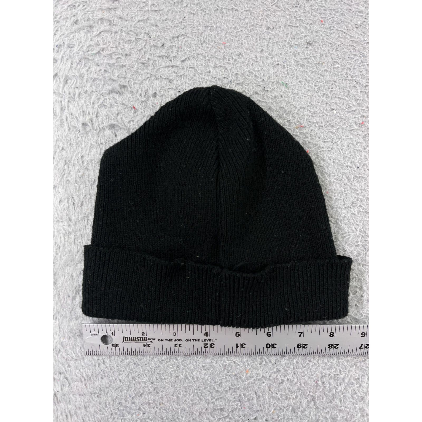 Vintage Pyramid Beanie Toque Adult One Size Black Knit Acrylic Made Italy Size ONE SIZE - 3 Thumbnail