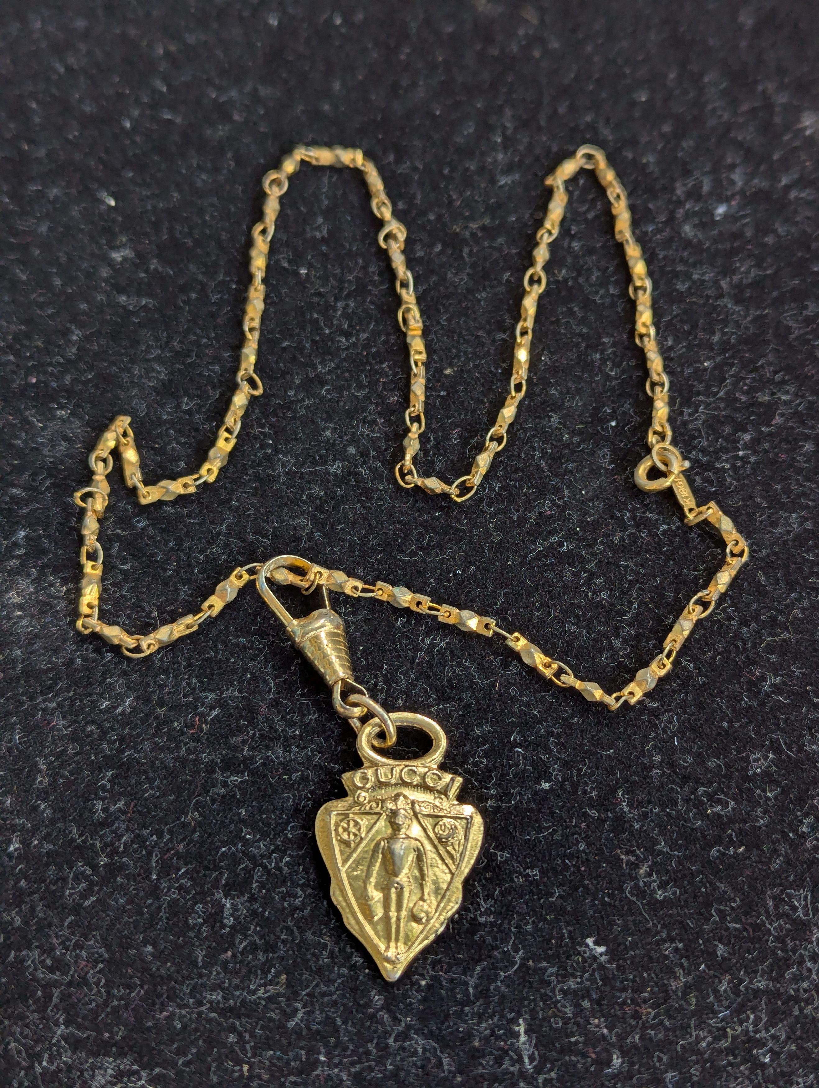 Gucci × Jewelry × Vintage Vintage Gucci Crest Armored Medieval