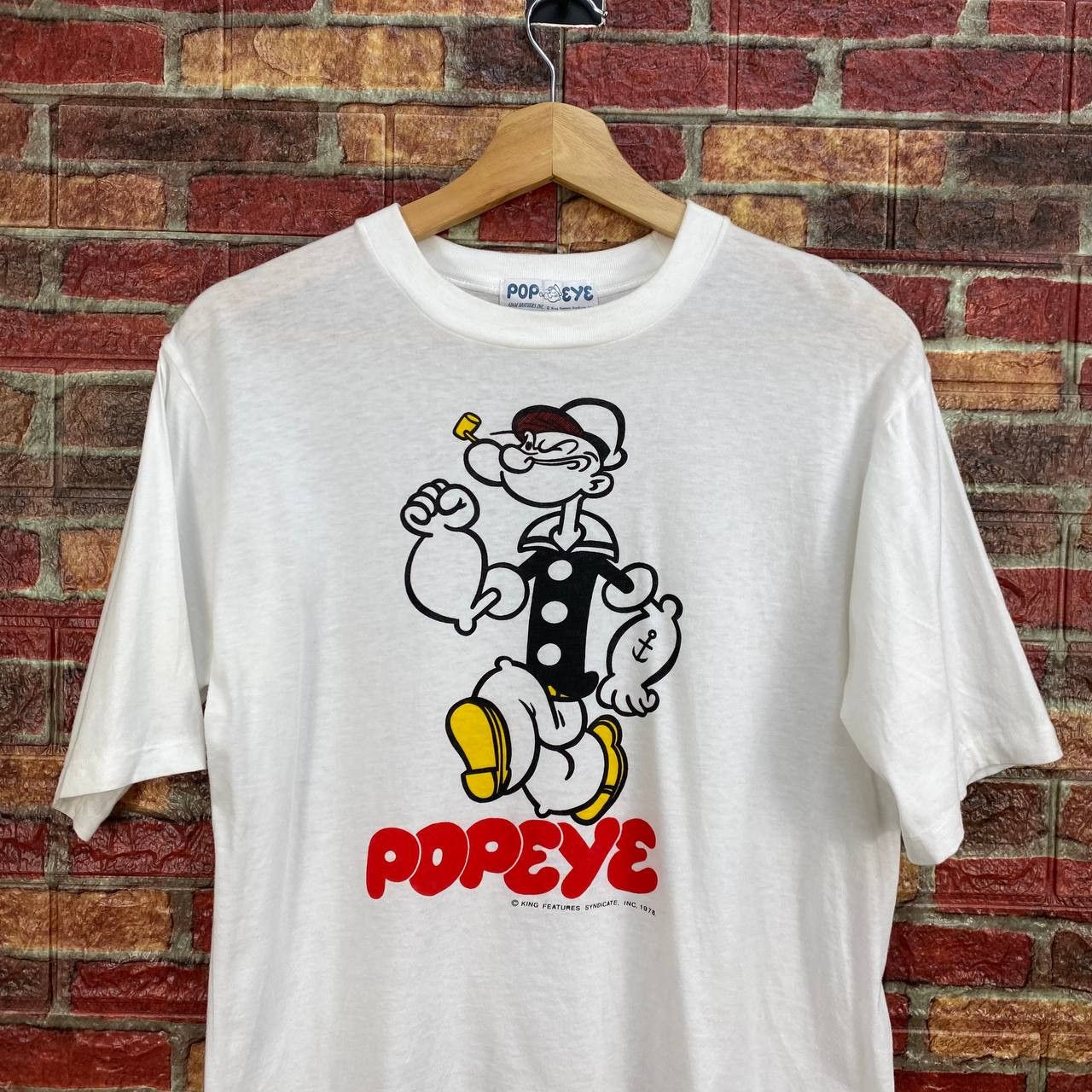 Vintage VINTAGE POPEYE SAILORMAN 1978 single-stitch PAPERTHIN TEES Size US M / EU 48-50 / 2 - 2 Thumbnail