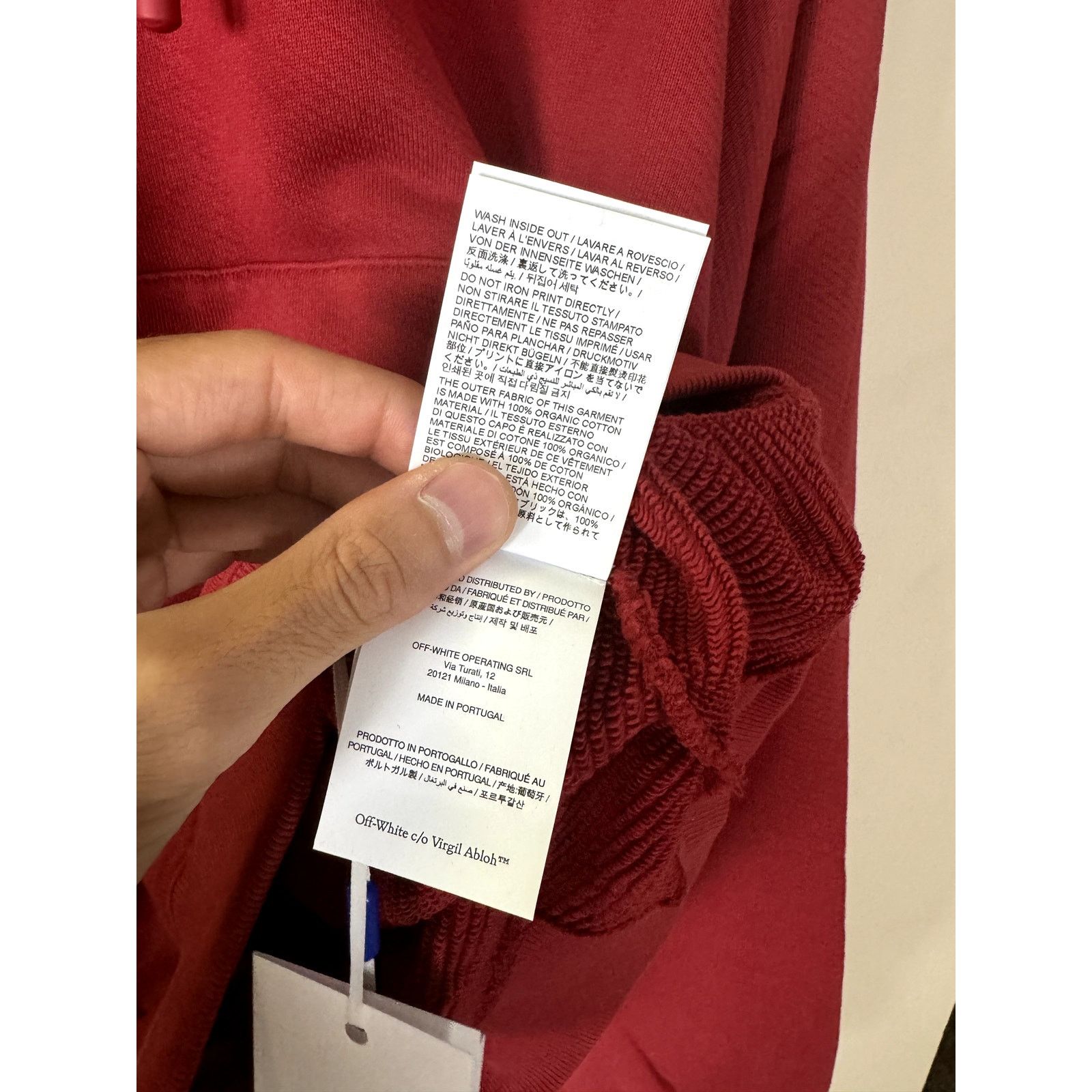 Off-White o1rshd1 No Offence Over Hoodie Rio in Red/White Size US XL / EU 56 / 4 - 9 Thumbnail