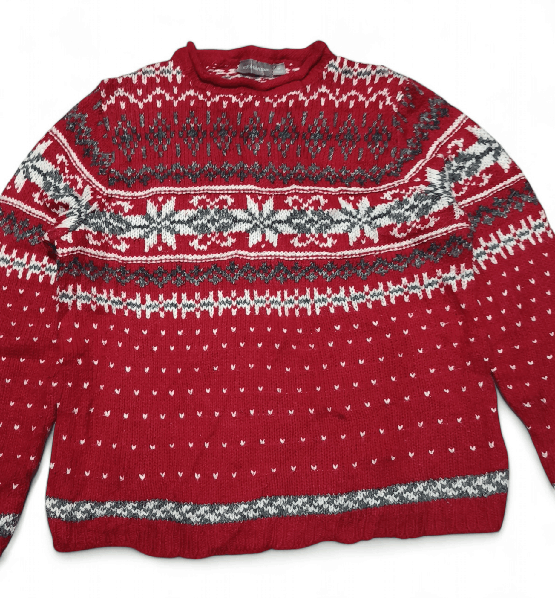 Croft & Barrow CROFT & BARROW Ethnic Striped Motifs Knit Cotton Sweater Size US M / EU 48-50 / 2 - 4 Thumbnail
